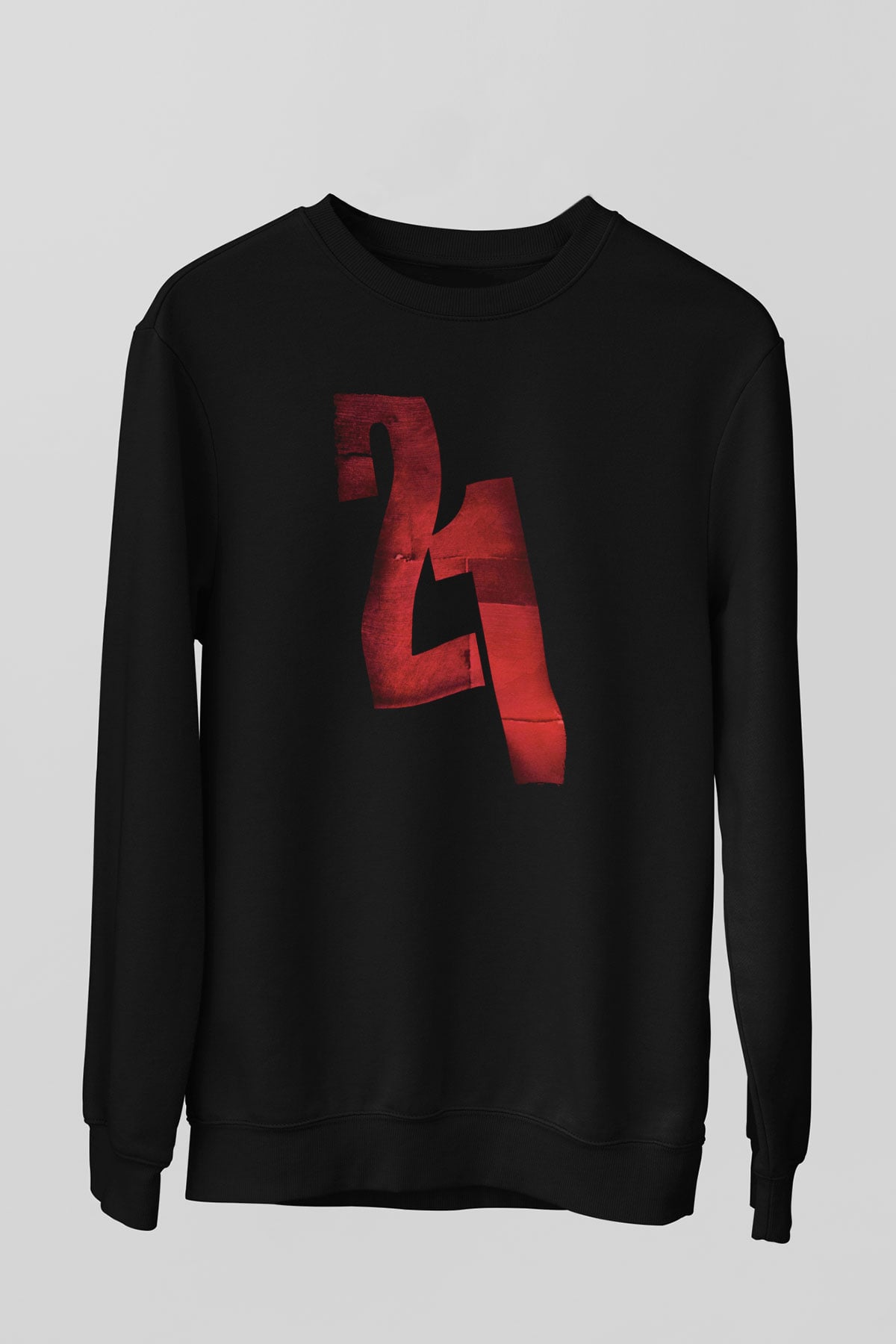 Unisex 21 Grams Baskılı Siyah Sweatshirt