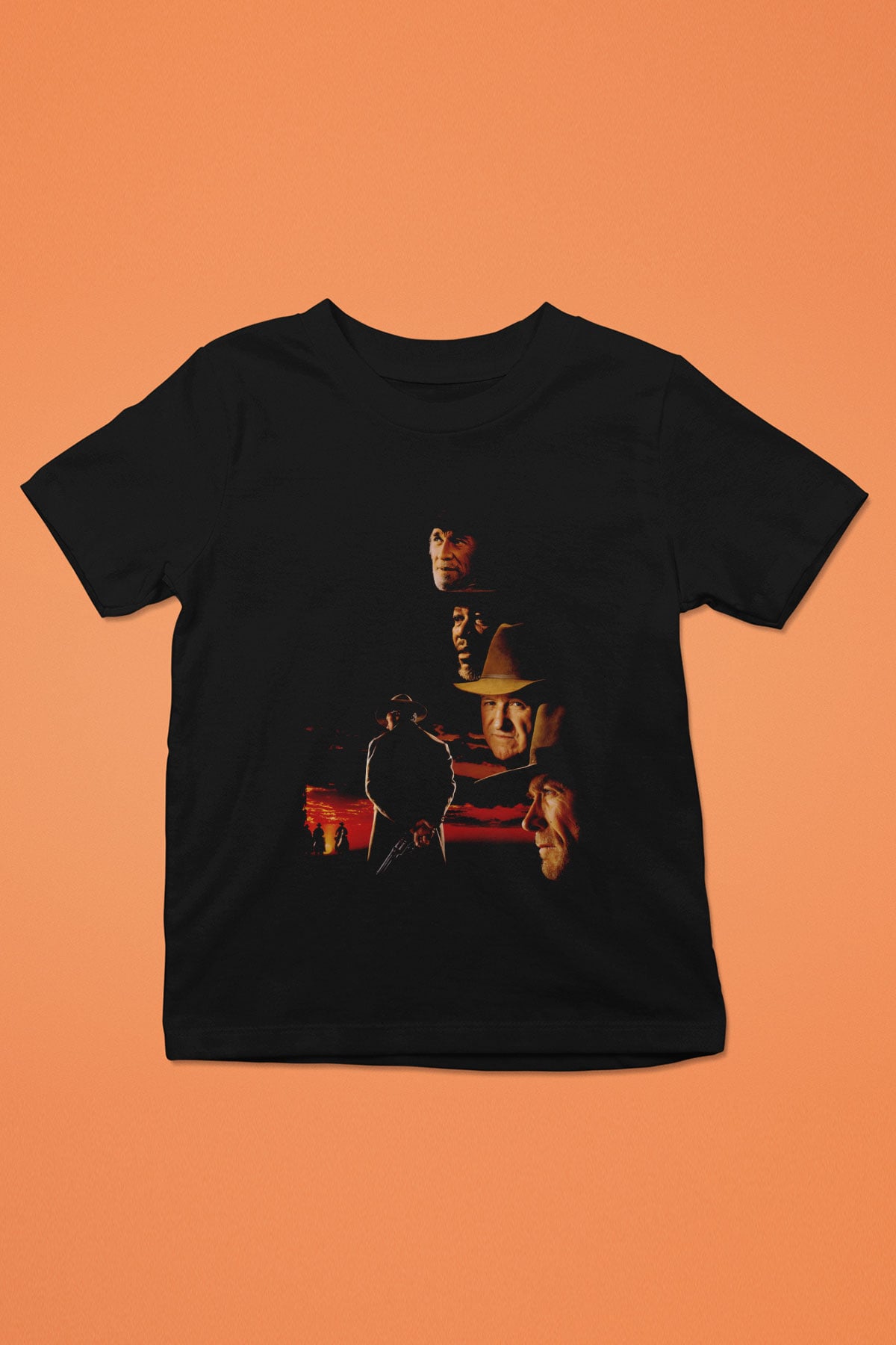 Unisex Affedilmeyen (Unforgiven) Baskılı Siyah Çocuk T-Shirt