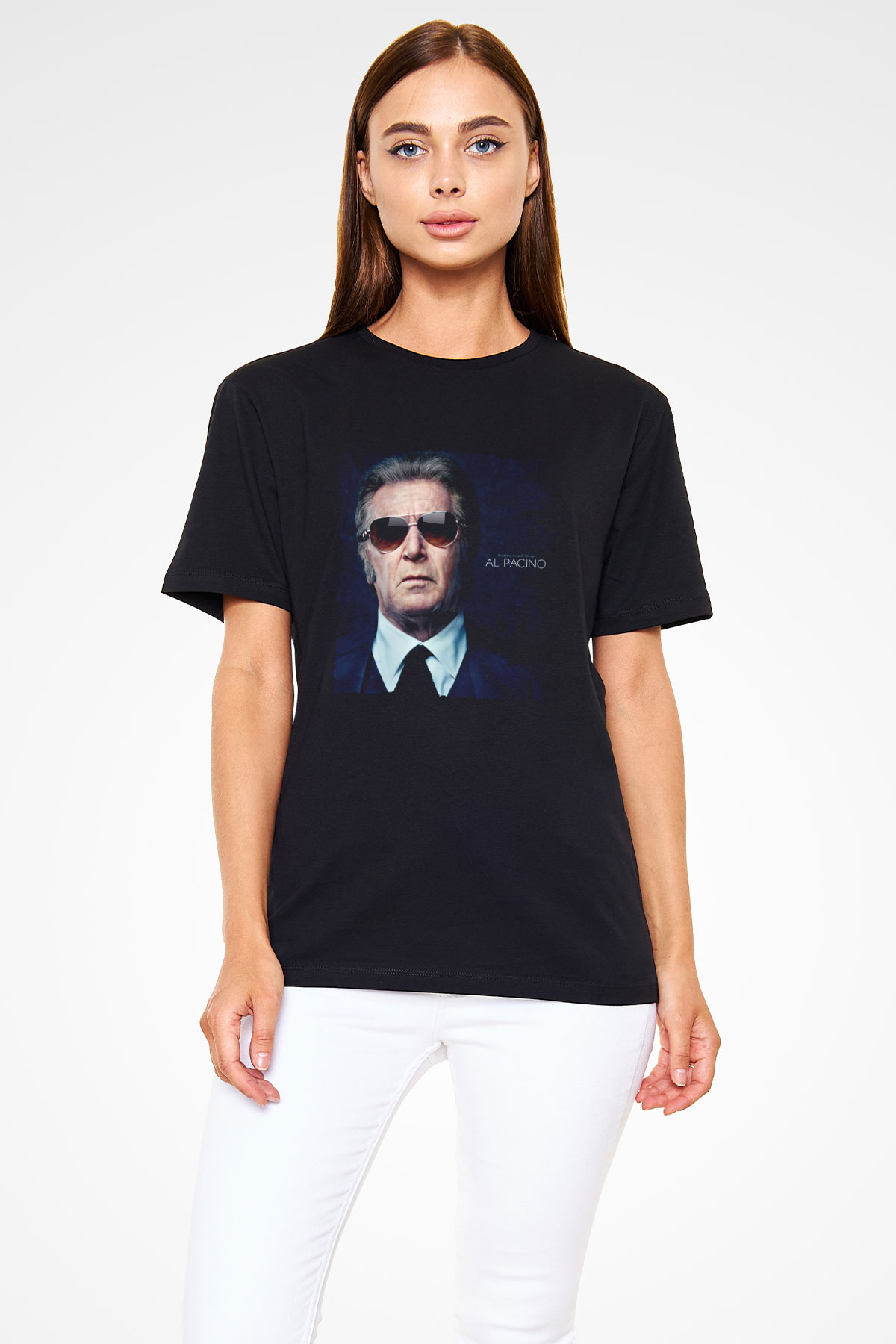 Al Pacino Baskılı Siyah T-Shirt