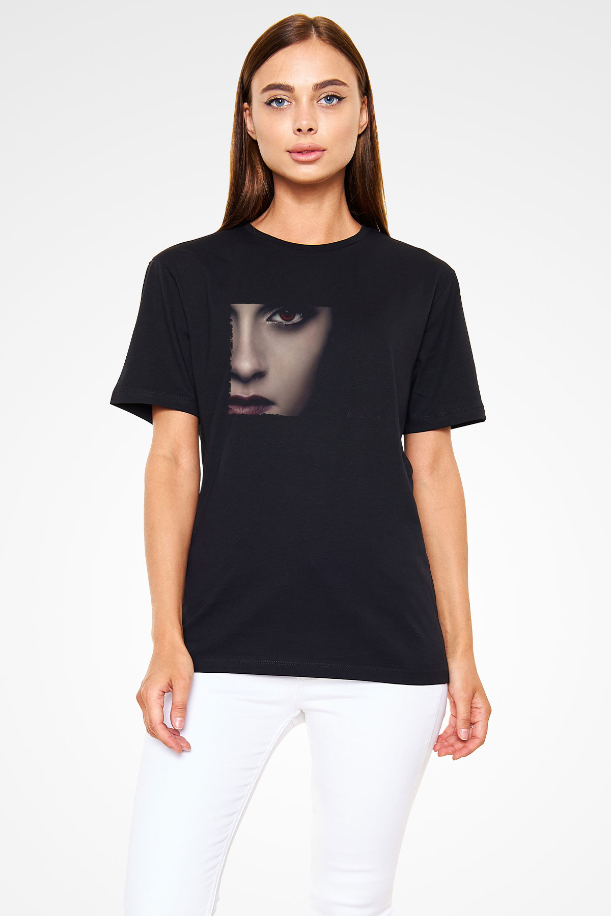 Alacakaranlık Efsanesi (The Twilight Saga) Baskılı Siyah T-Shirt