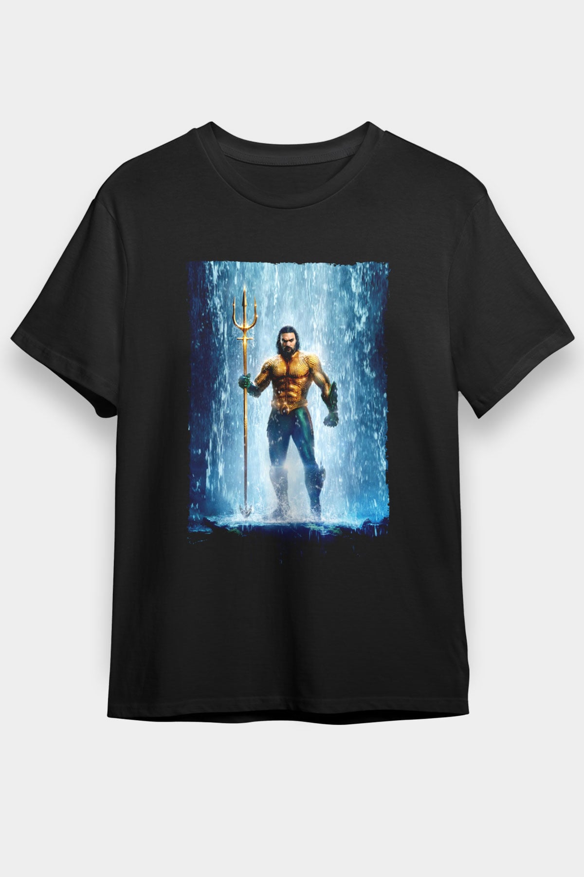 Aquaman Baskılı Siyah T-shirt