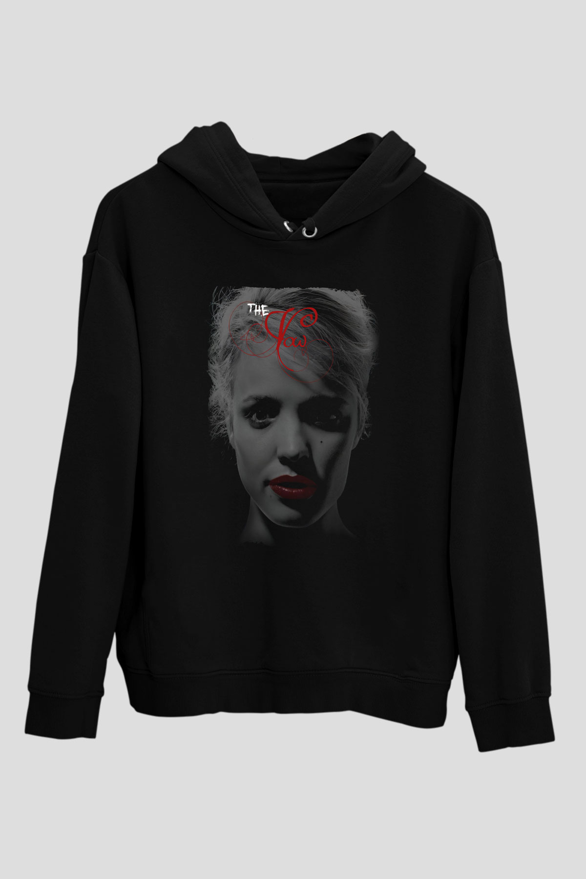 Unisex Aşk Yemini (The Vow) Baskılı Siyah Kapüşonlu Sweatshirt