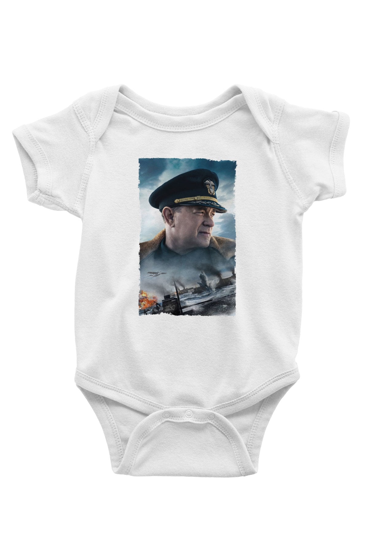 Unisex Atlantik Savaşı (Greyhound) Baskılı Bebek Body - Zıbın