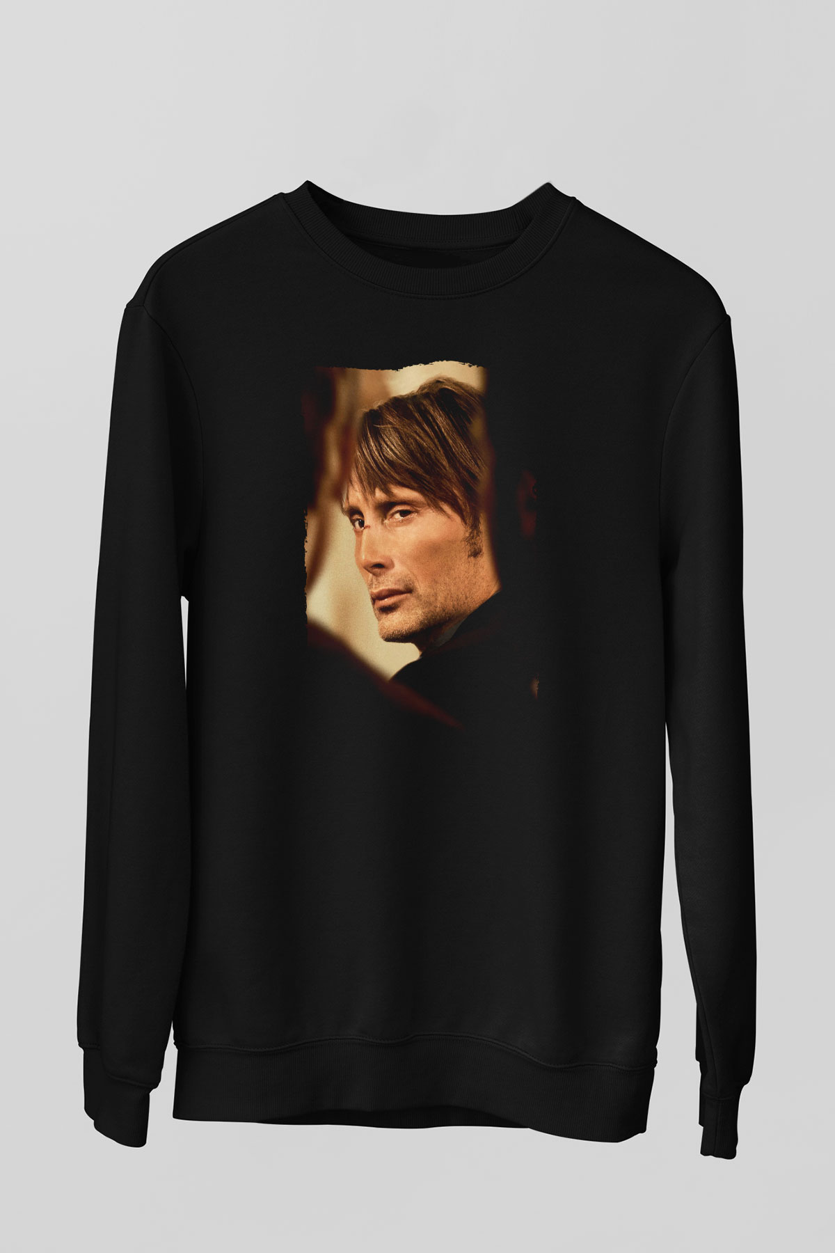 Unisex Av (The Hunt) Baskılı Siyah Sweatshirt