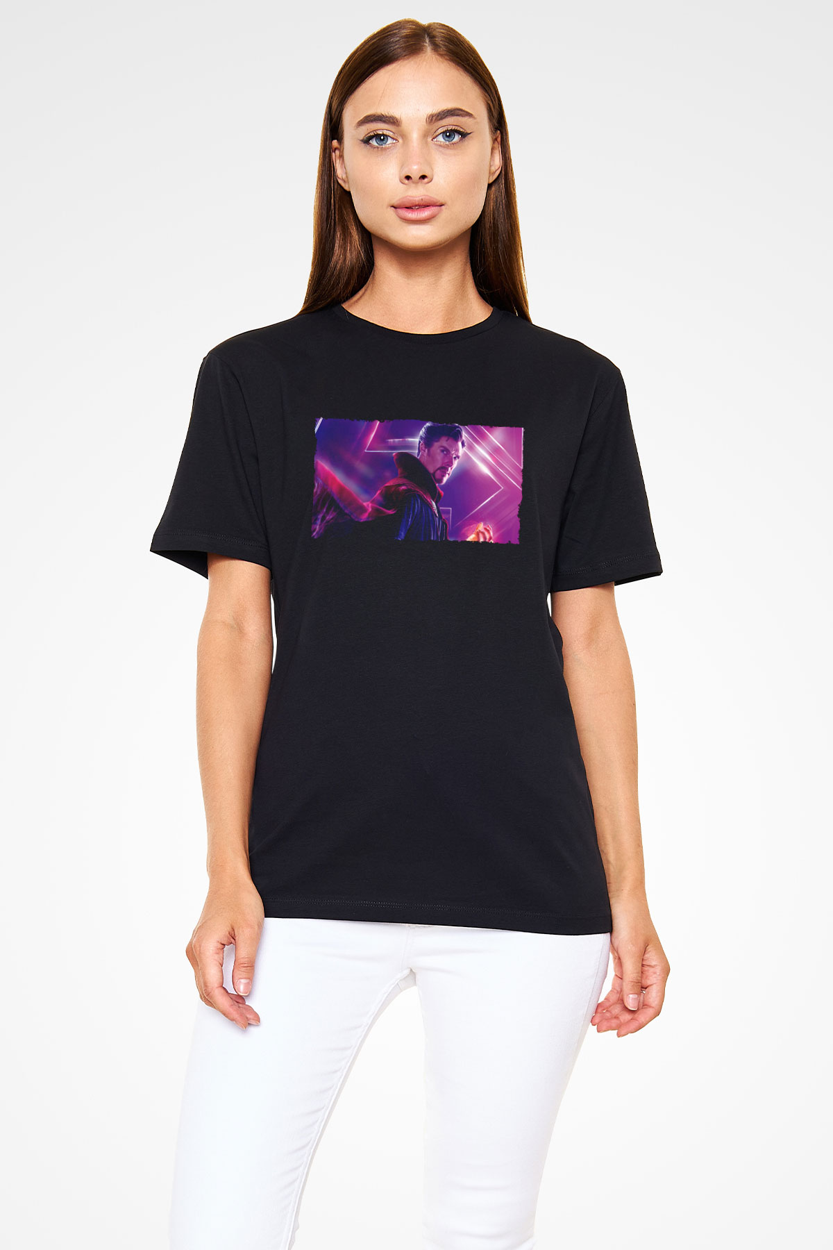Avengers Sonsuzluk Savaşı Baskılı Siyah Tshirt
