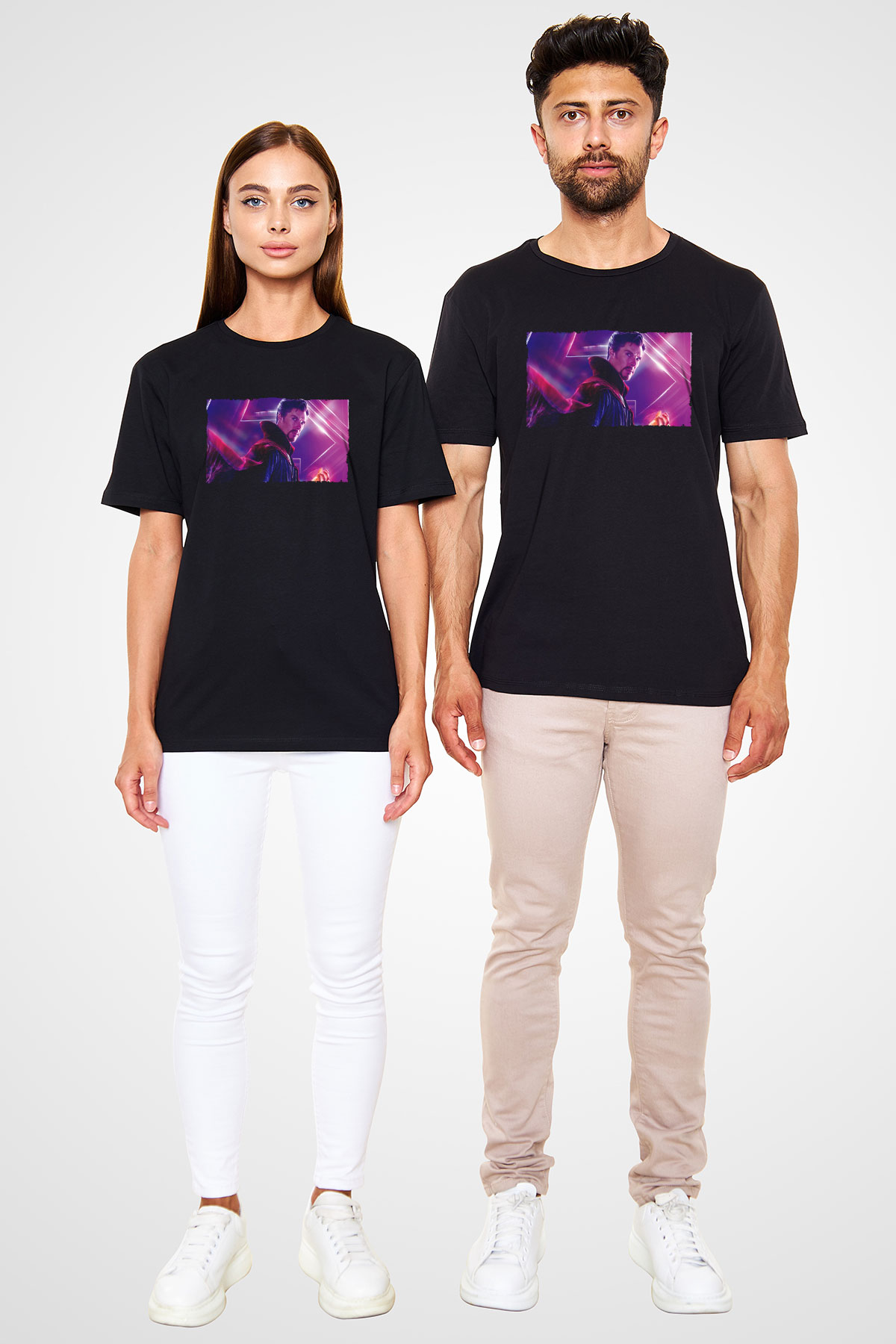 Avengers Sonsuzluk Savaşı Baskılı Siyah Tshirt