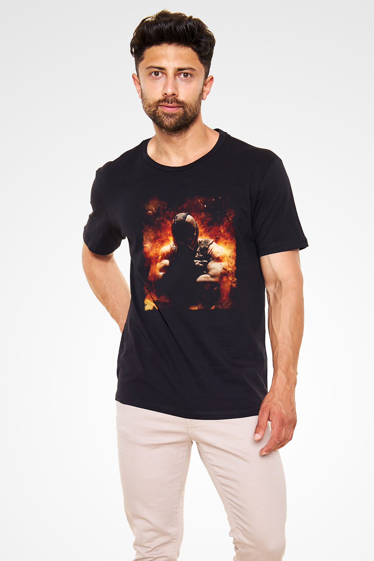 Bane Baskılı Siyah T-Shirt