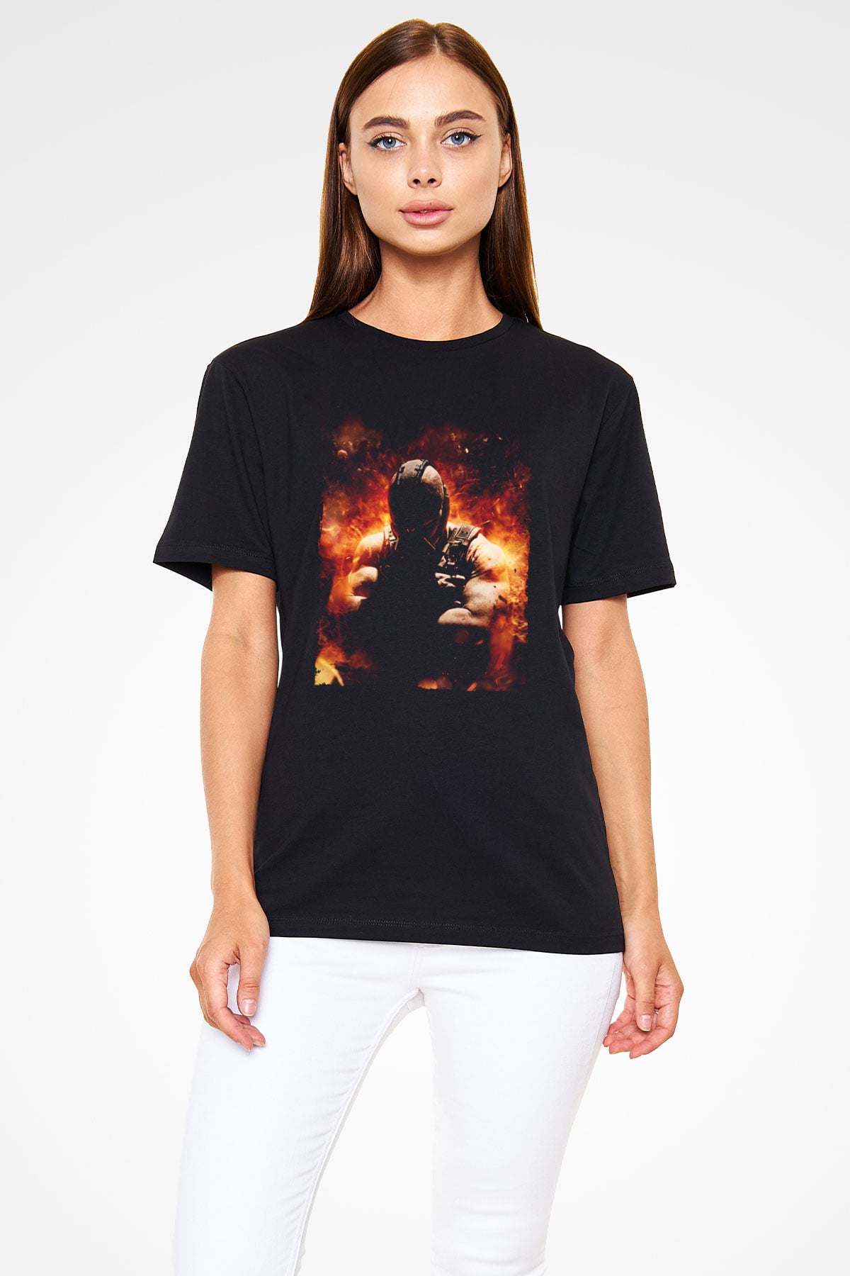Bane Baskılı Siyah T-Shirt