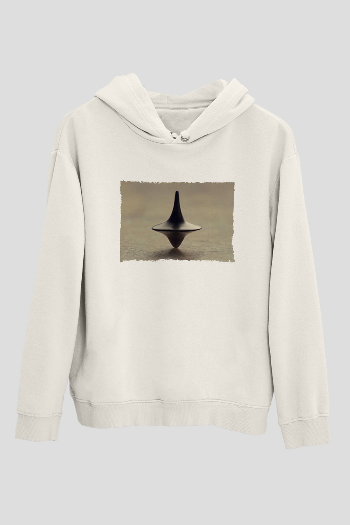 Unisex Başlangıç (Inception) Baskılı Beyaz Kapüşonlu Sweatshirt