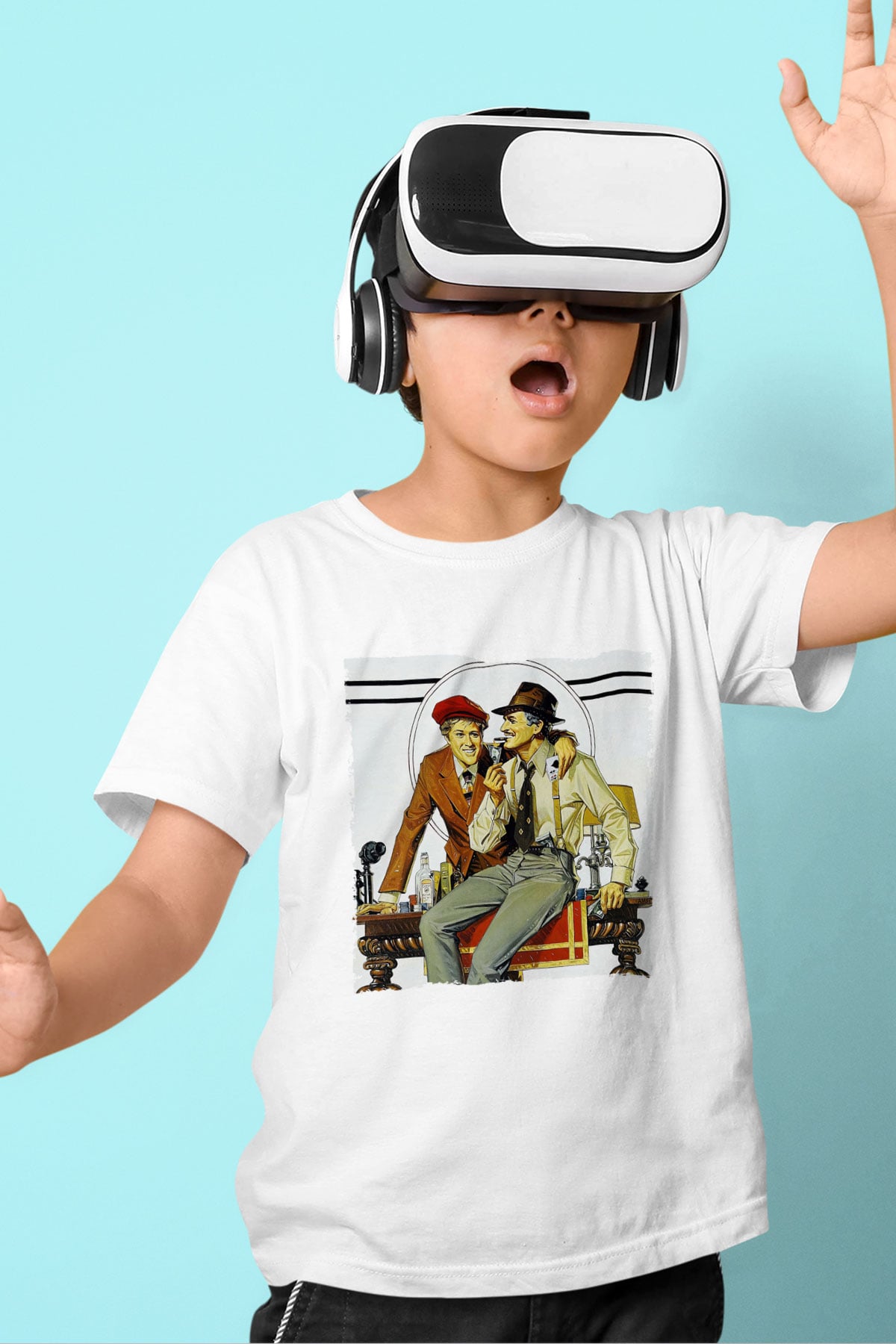 Unisex Belalılar (The Sting) Baskılı Beyaz Çocuk Tshirt