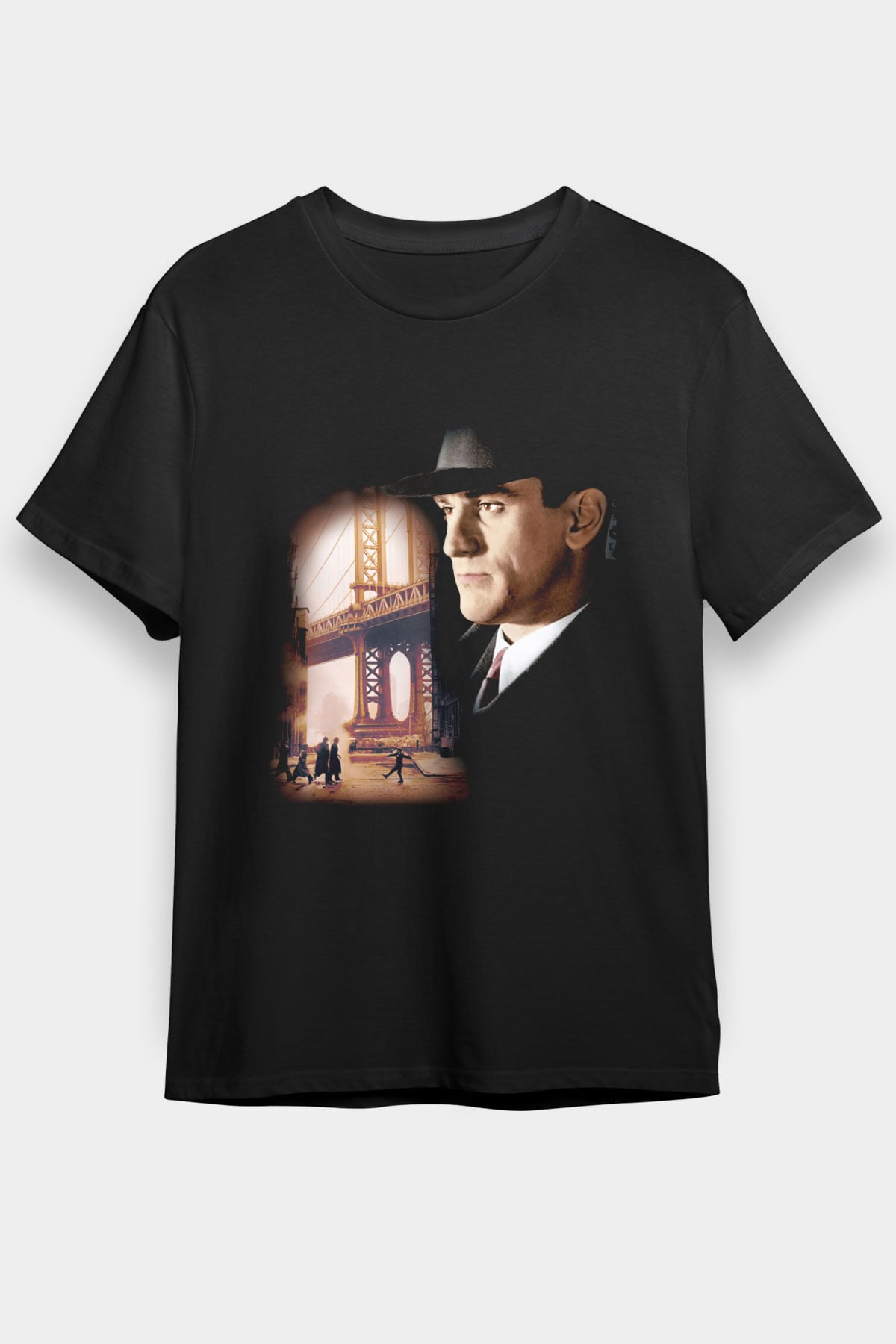 Bir Zamanlar Amerika (Once Upon a Time in America) Baskılı Siyah Tshirt