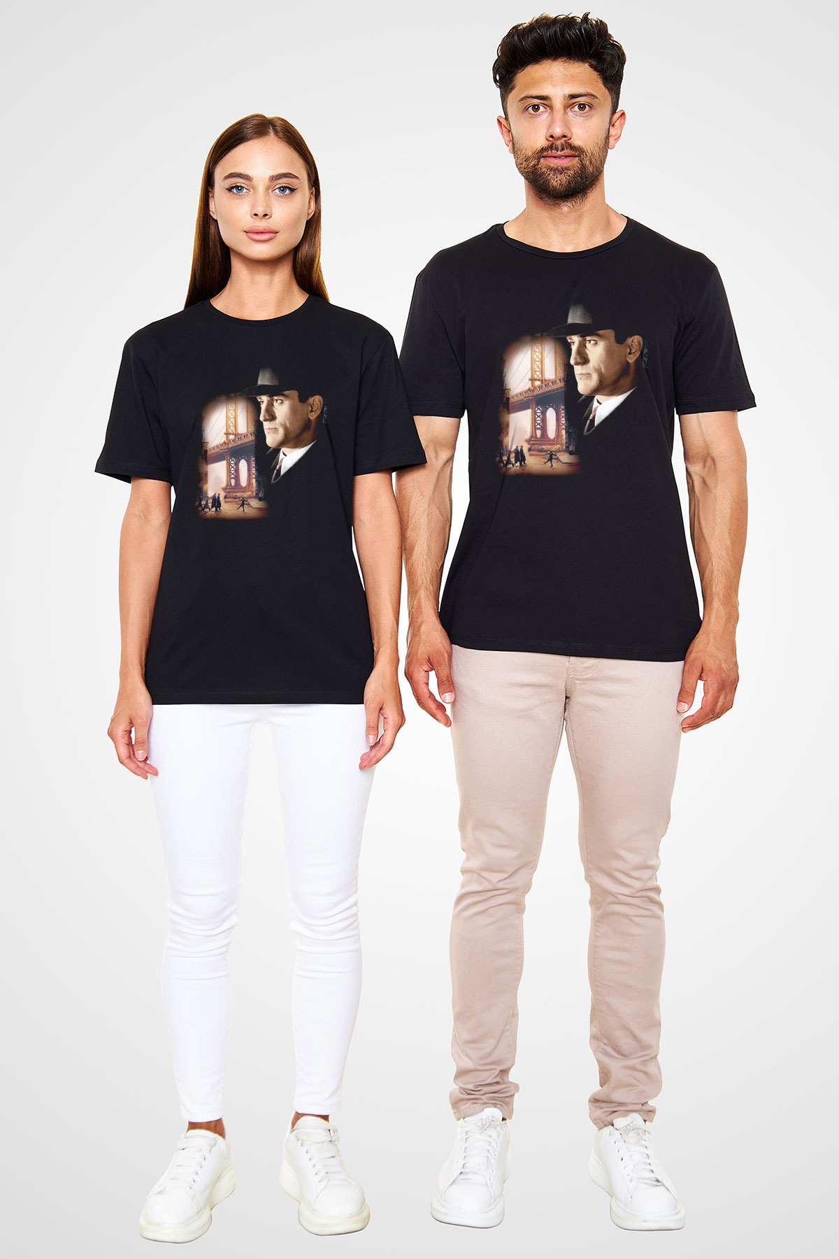 Bir Zamanlar Amerika (Once Upon a Time in America) Baskılı Siyah Tshirt