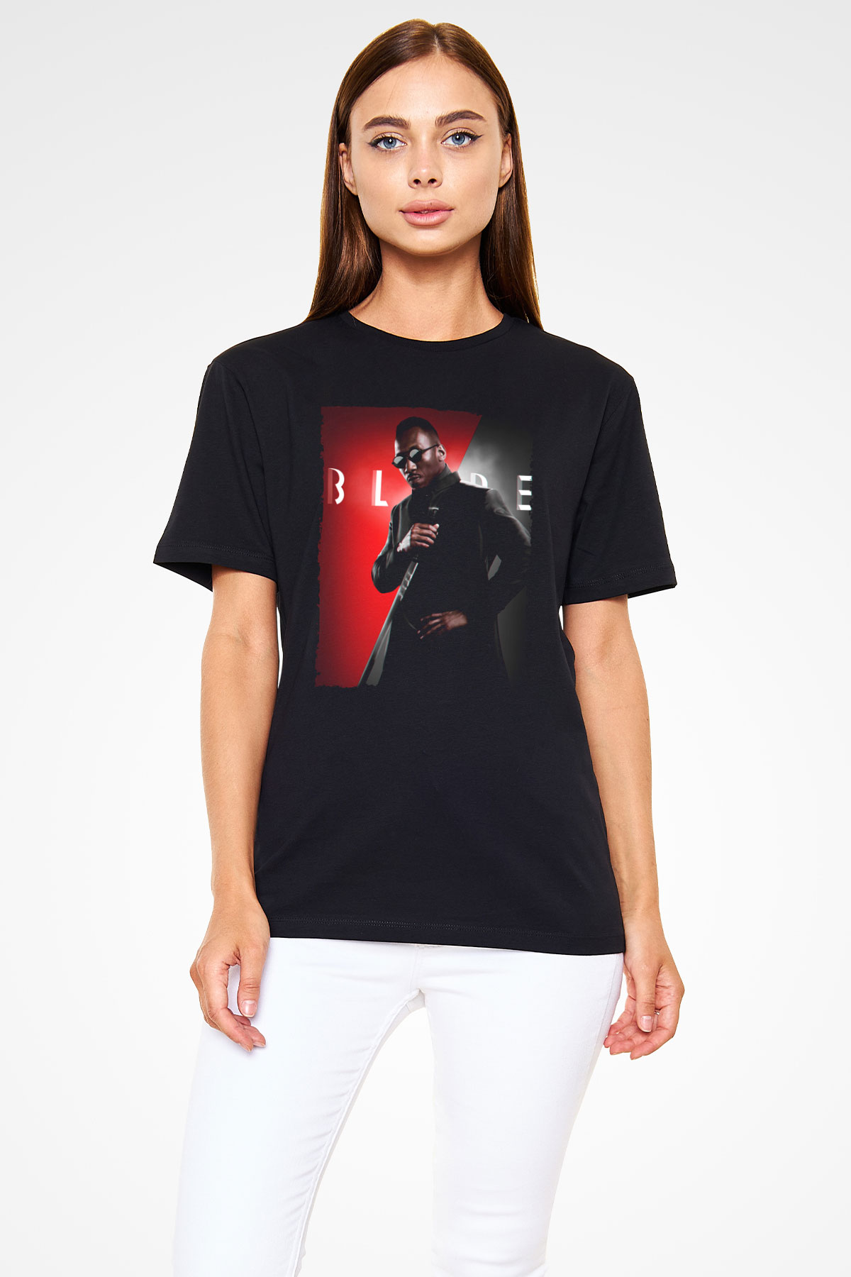 Blade Baskılı Siyah T-Shirt
