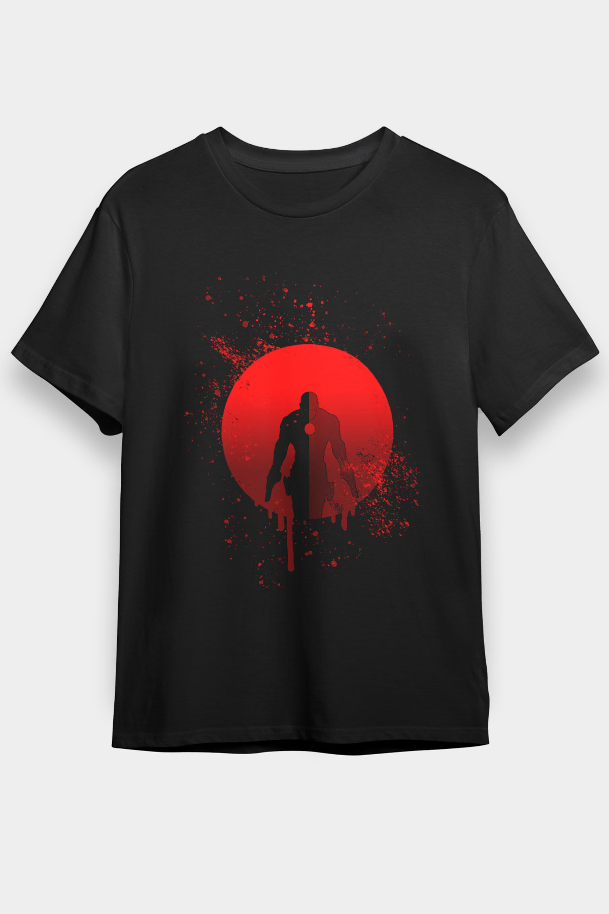 Bloodshot Baskılı Siyah T-Shirt