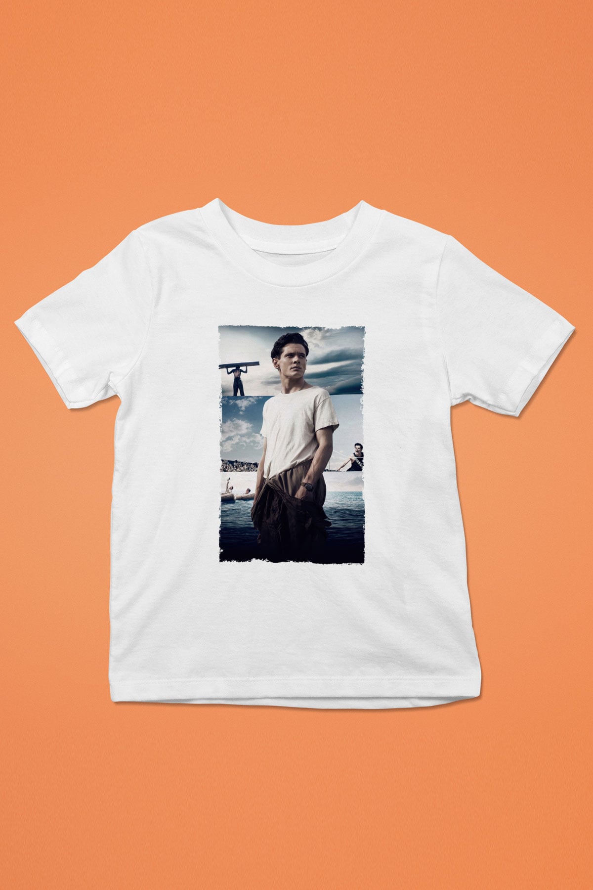 Unisex Boyun Eğmez (Unbroken) Baskılı Beyaz Çocuk Tshirt