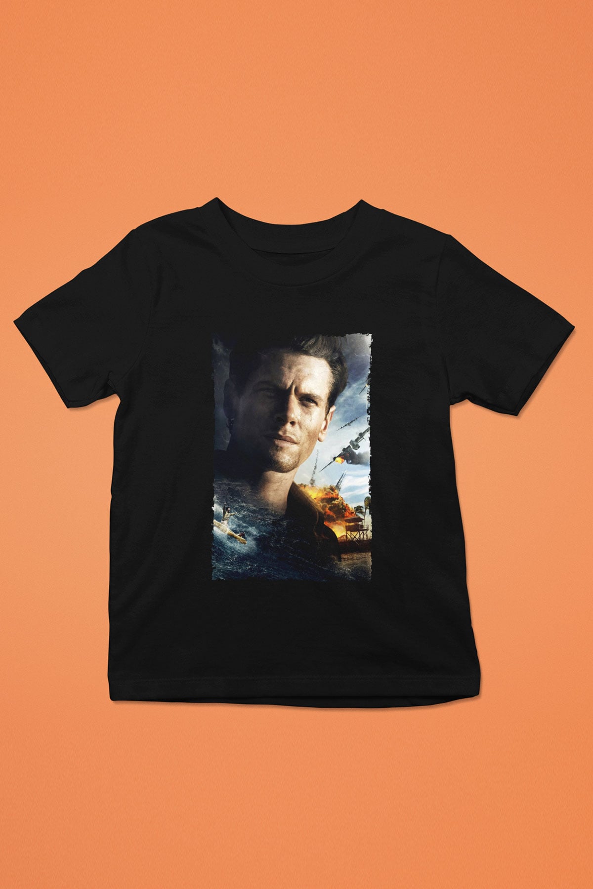 Unisex Boyun Eğmez (Unbroken) Baskılı Siyah Çocuk T-Shirt