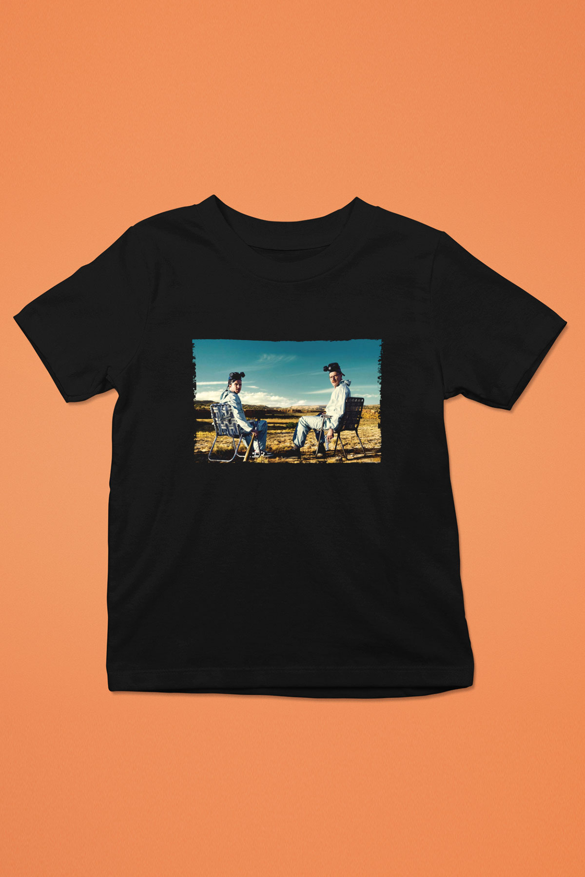 Unisex Breaking Bad Baskılı Siyah Çocuk Tişört