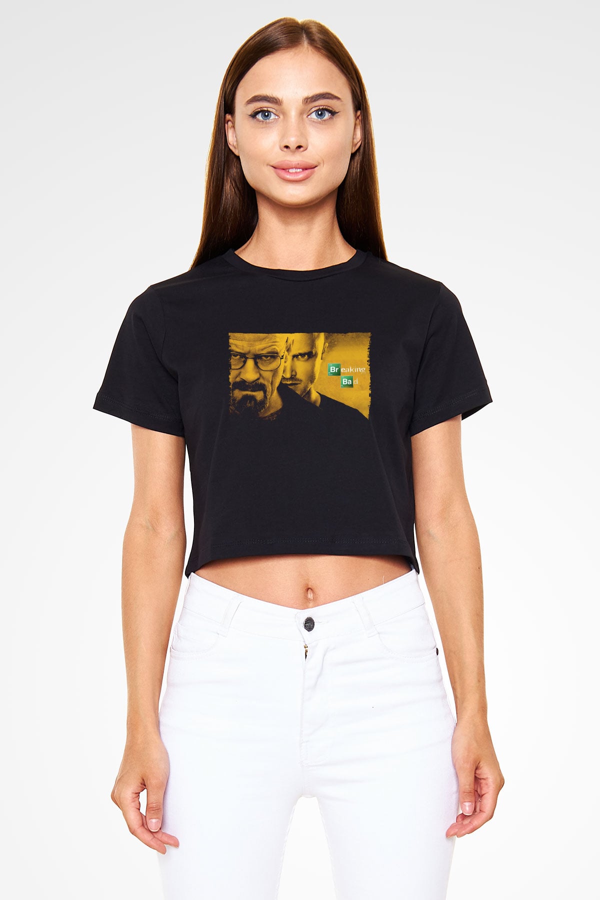 Unisex Breaking Bad Siyah Unisex Crop Top Tshirt
