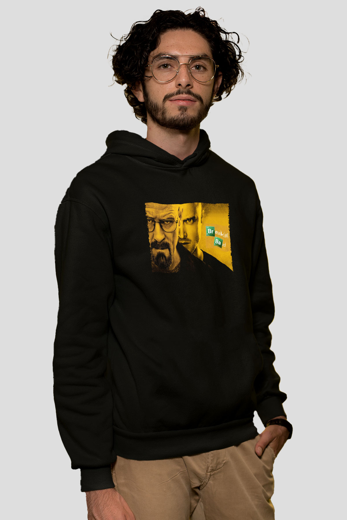 Unisex Breaking Bad Siyah Unisex Kapüşonlu Sweatshirt