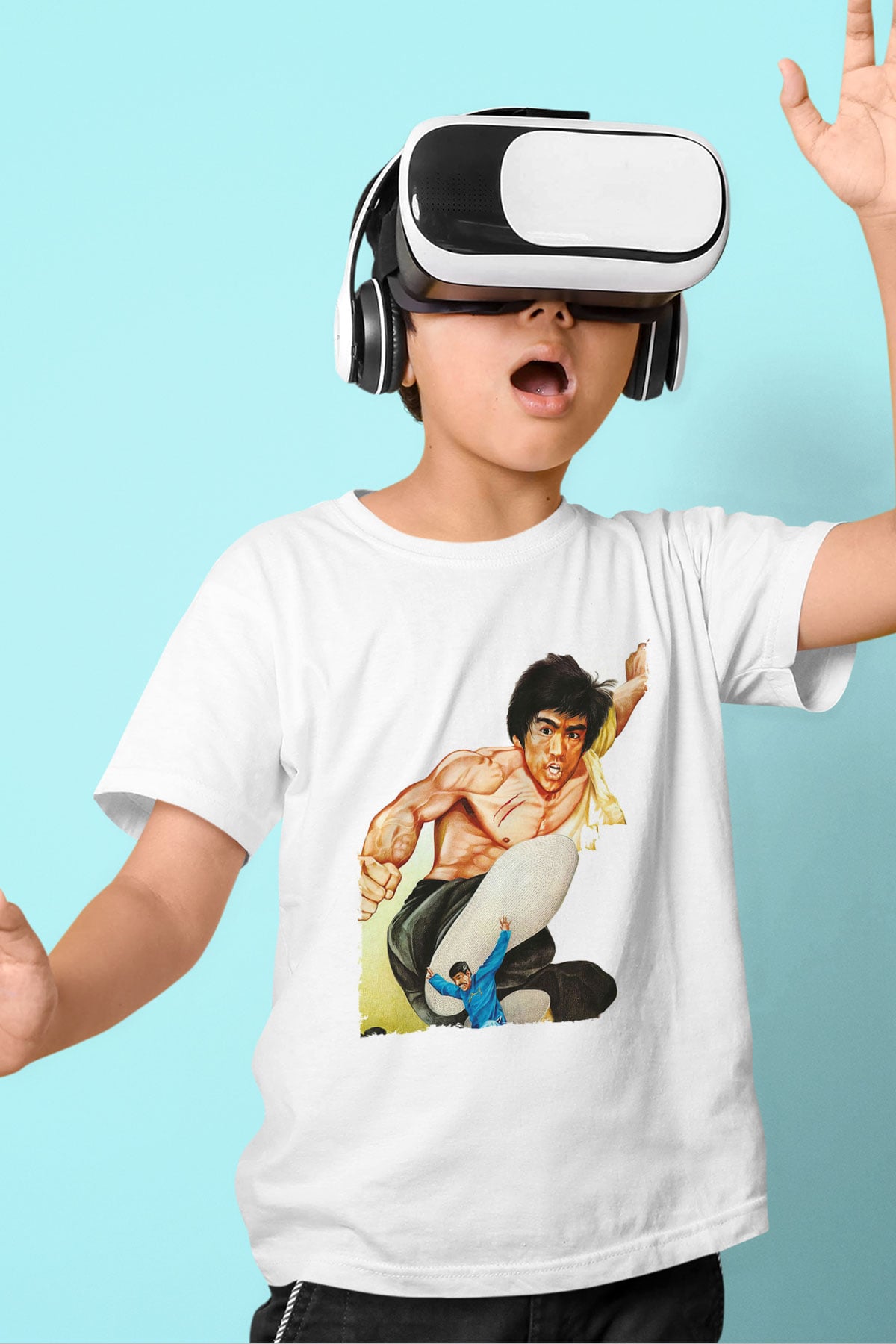Unisex Büyük Patron (The Big Boss) Baskılı Beyaz Çocuk Tshirt