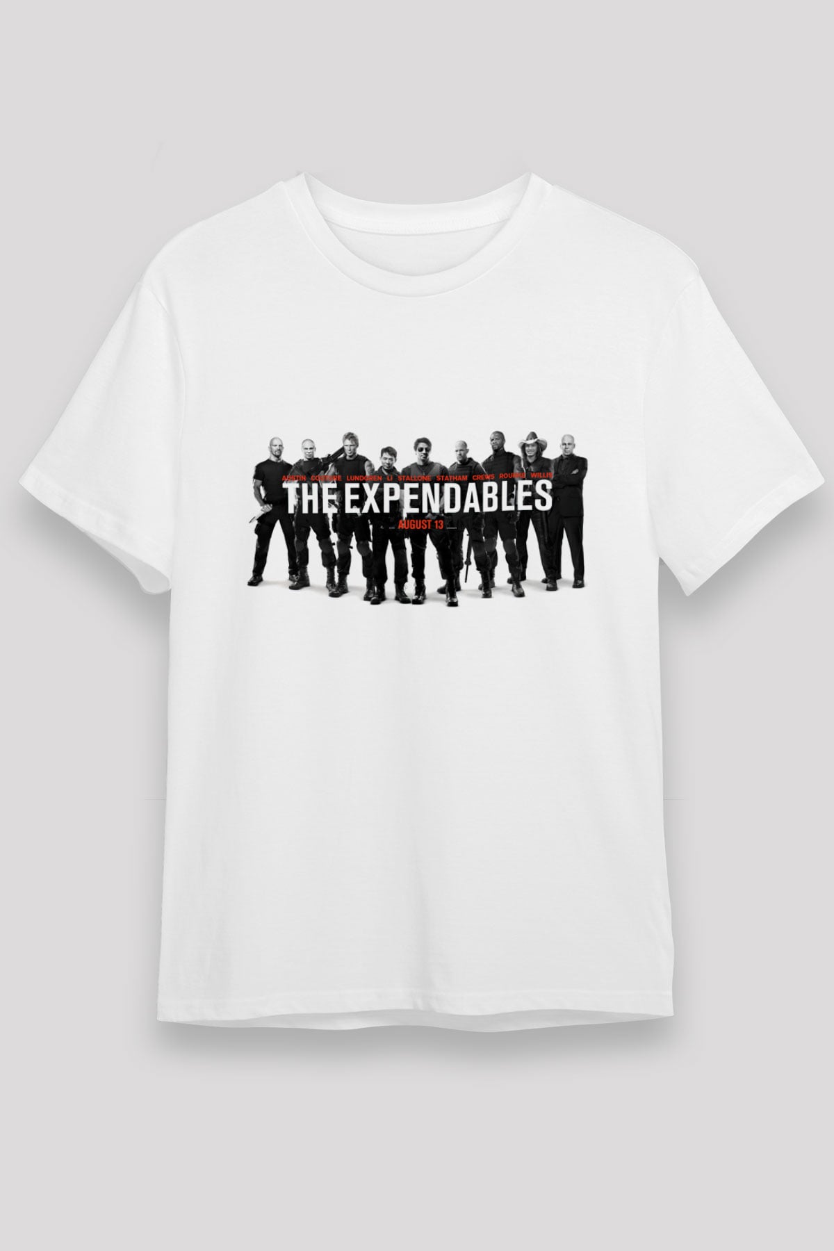 Cehennem Melekleri 2 (The Expendables 2) Baskılı Beyaz Tshirt
