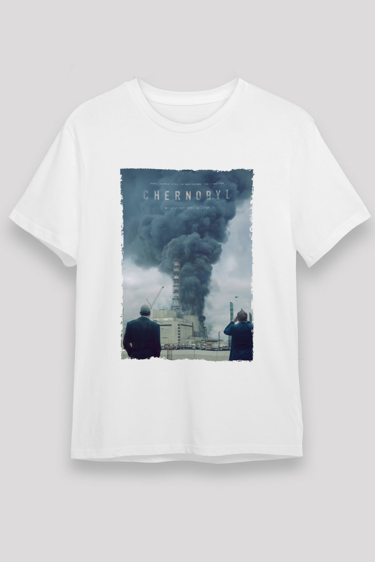 Chernobyl Baskılı Beyaz Tişört