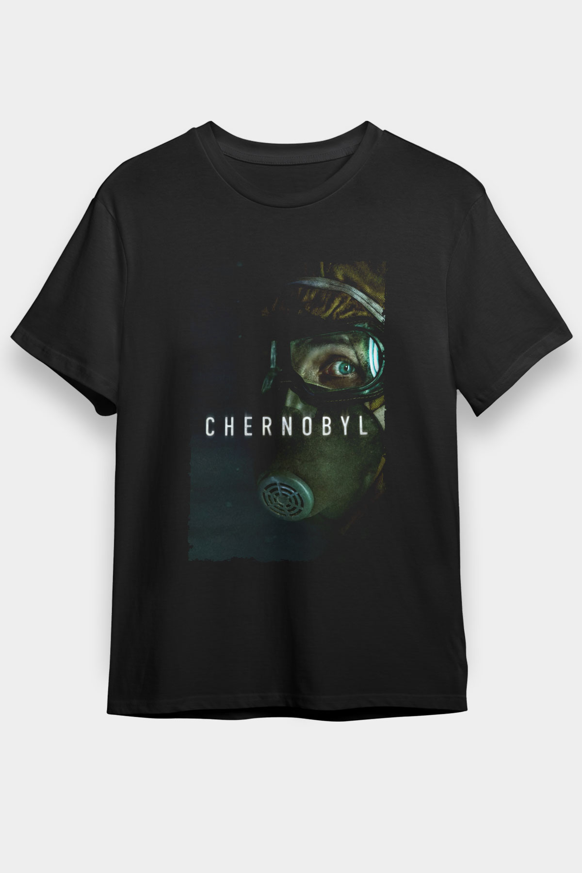 Chernobyl Baskılı Siyah Tişört