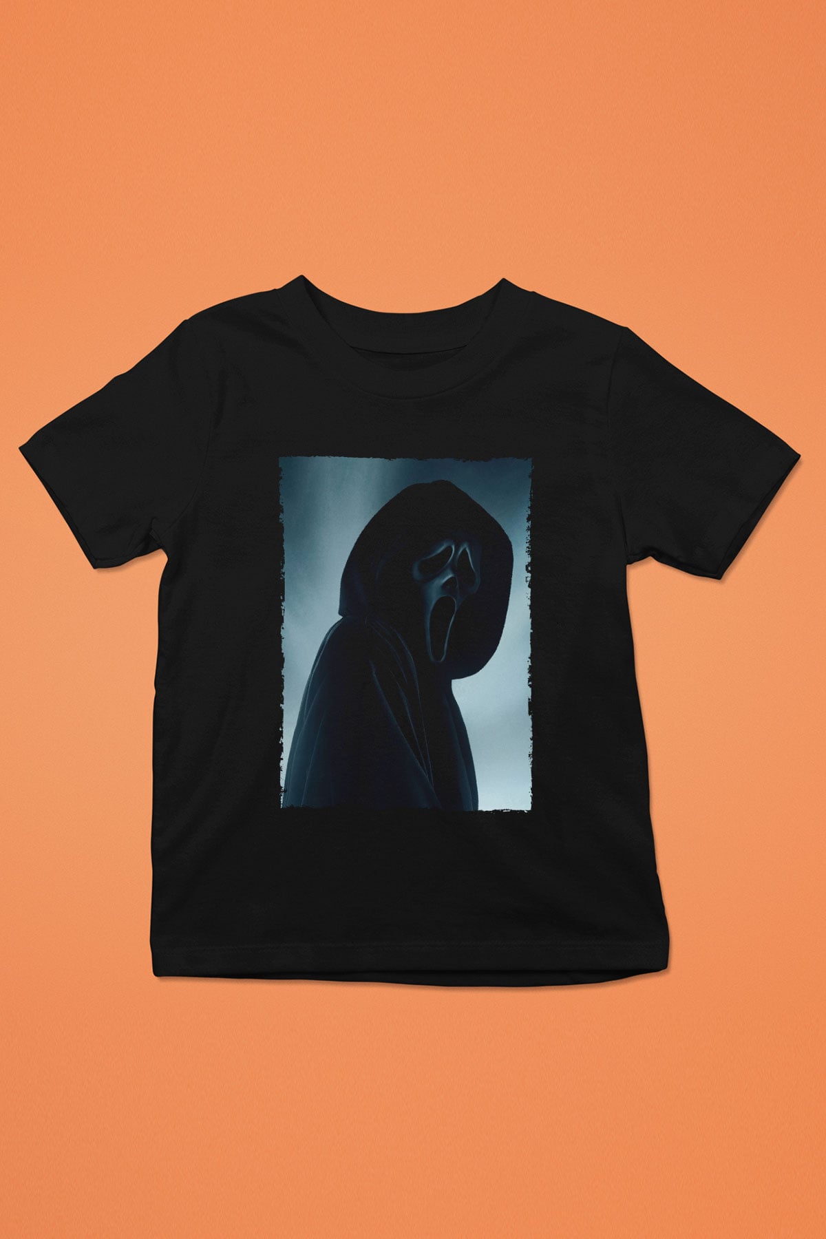 Unisex Çığlık (Scream) Baskılı Siyah Çocuk Tshirt