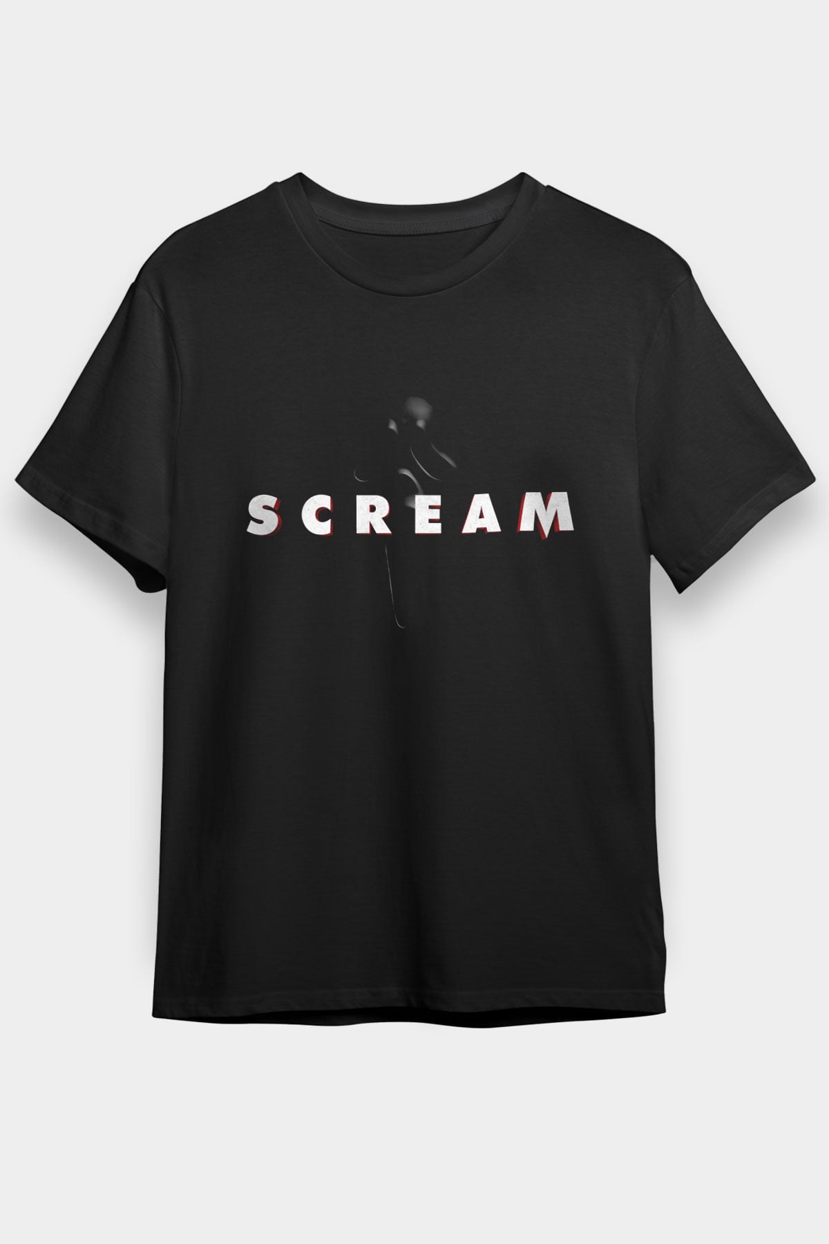 Çığlık (Scream) Baskılı Siyah Tişört