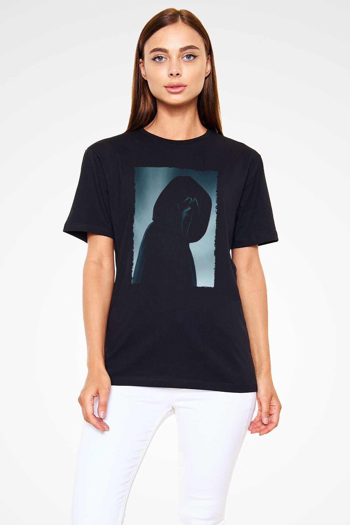 Çığlık (Scream) Baskılı Siyah Tshirt