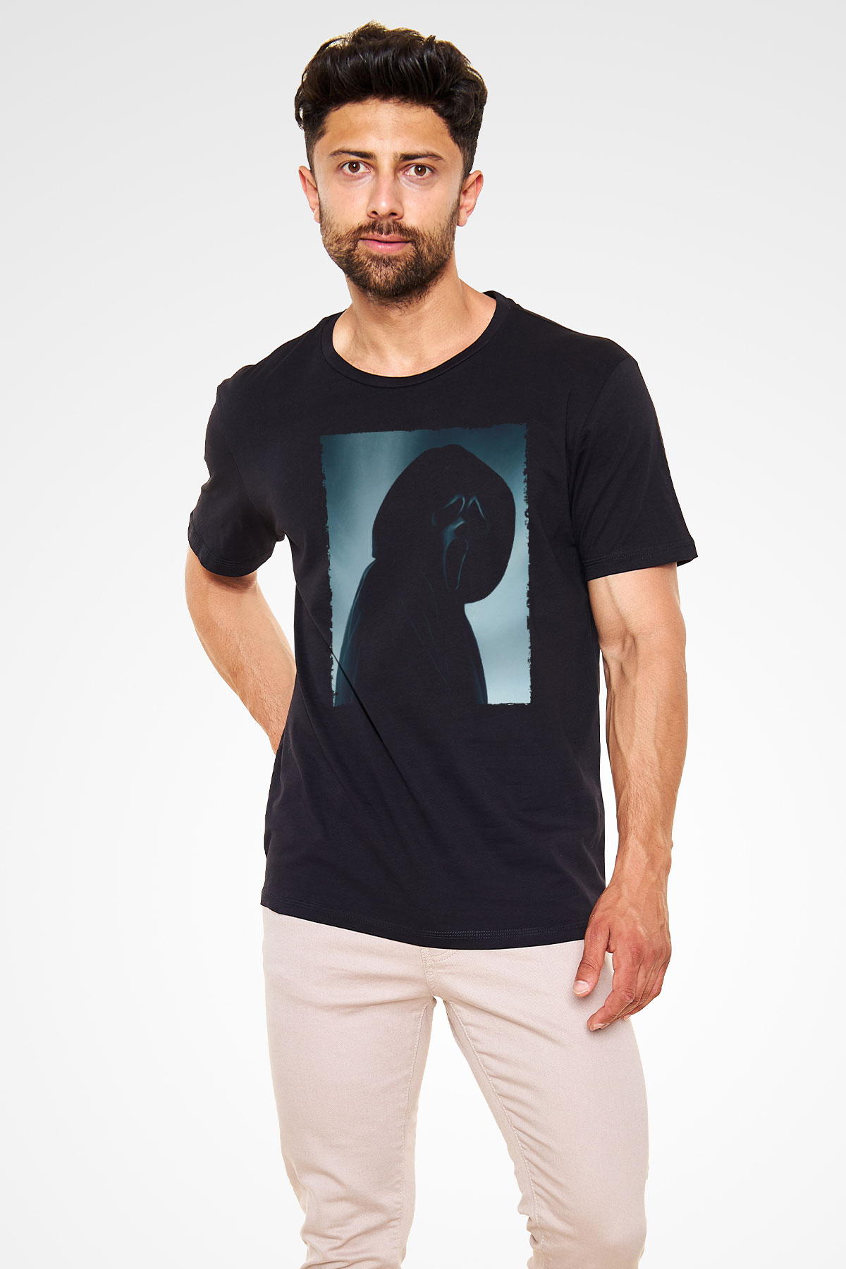 Çığlık (Scream) Baskılı Siyah Tshirt