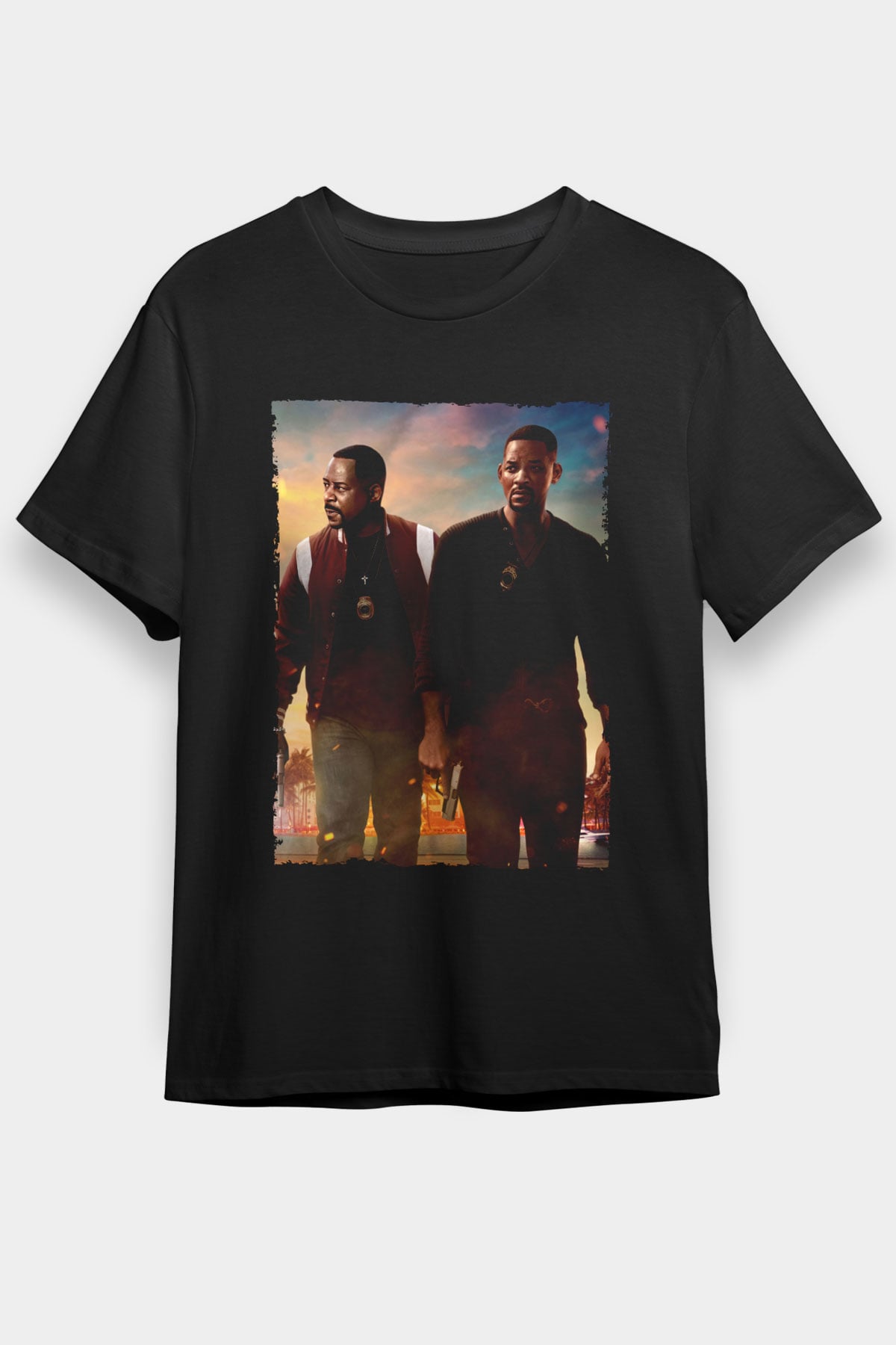 Çılgın İkili 3 (Bad Boys for Life) Baskılı Siyah Tişört