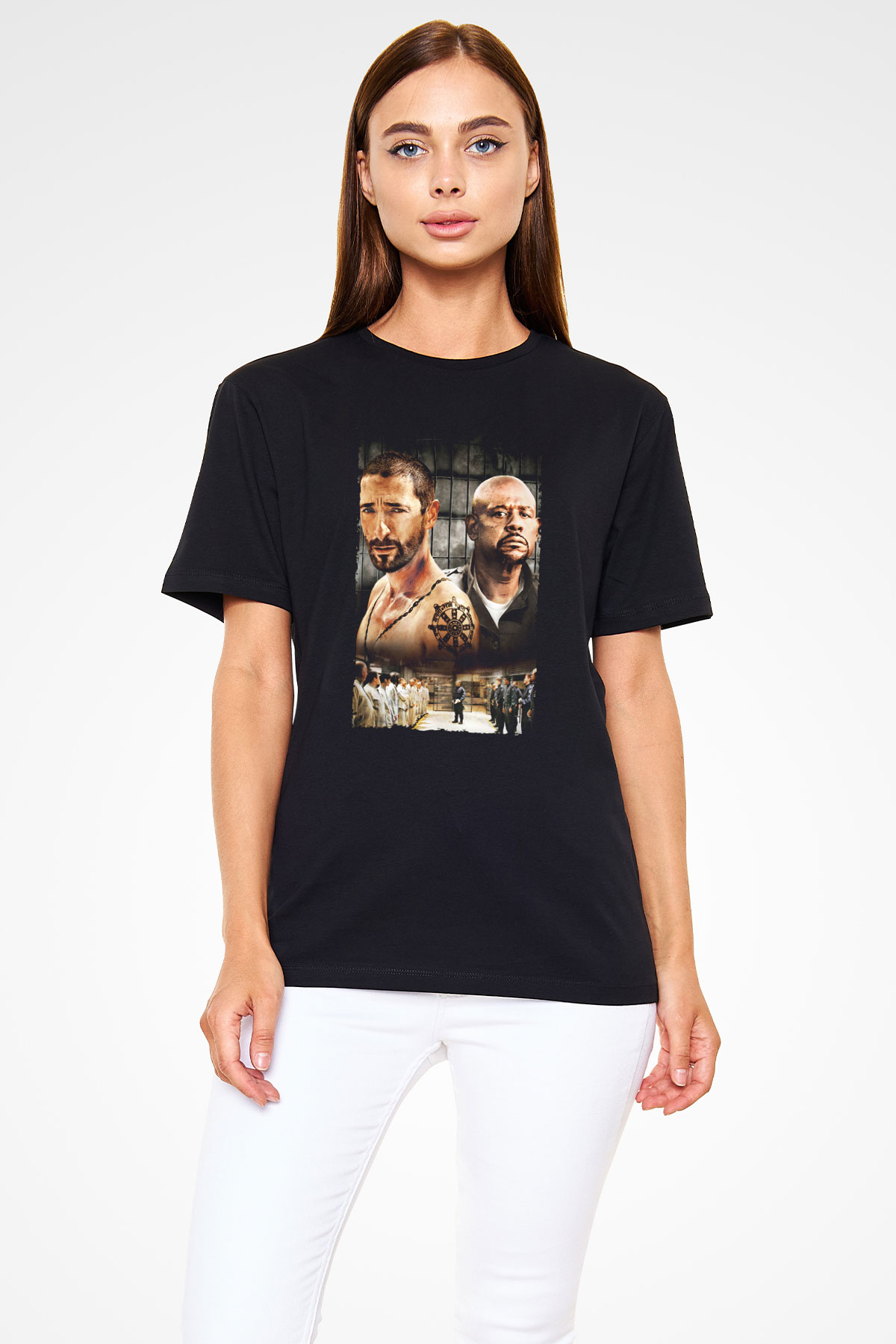 Deney (The Experiment) Baskılı Siyah T-Shirt