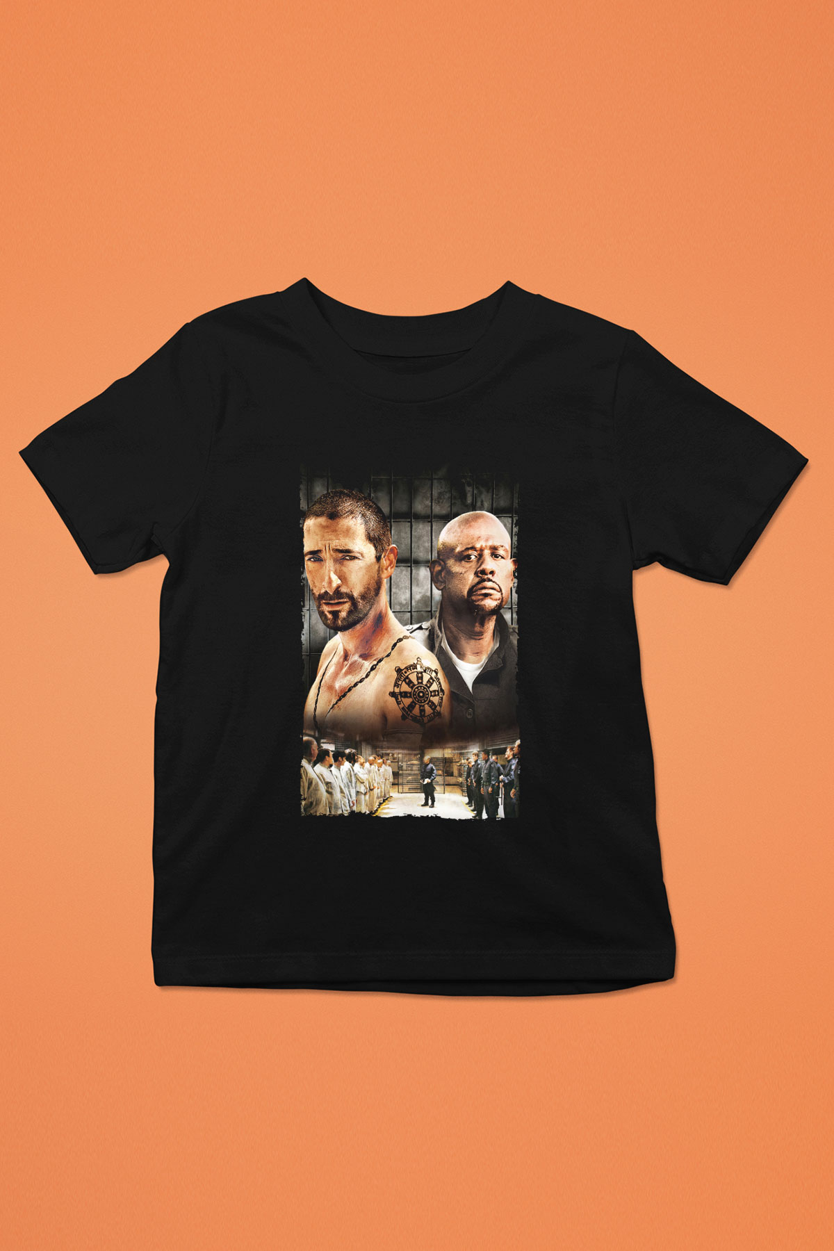 Unisex Deney (The Experiment) Baskılı Siyah Çocuk T-Shirt