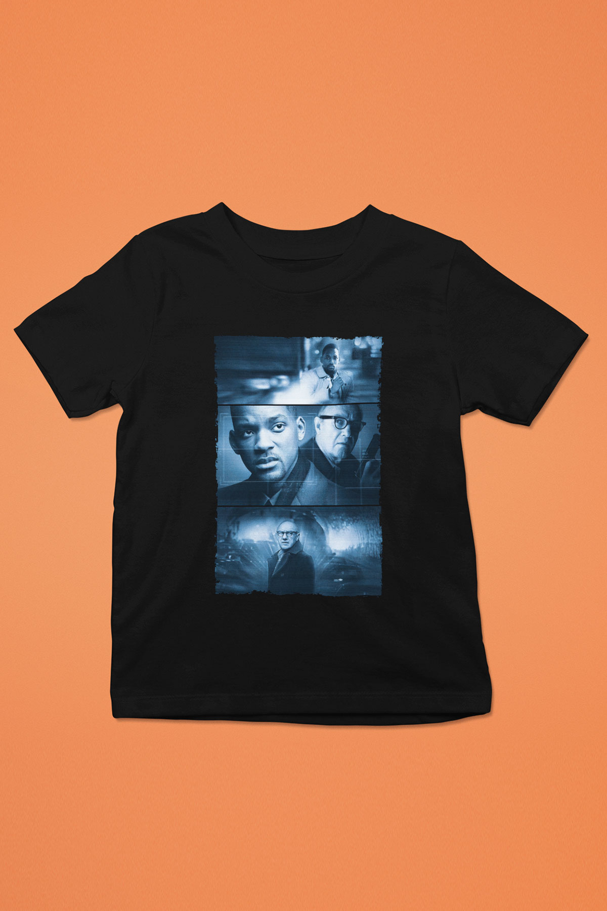 Unisex Devlet Düşmanı (Enemy of the State) Baskılı Siyah Çocuk Tshirt