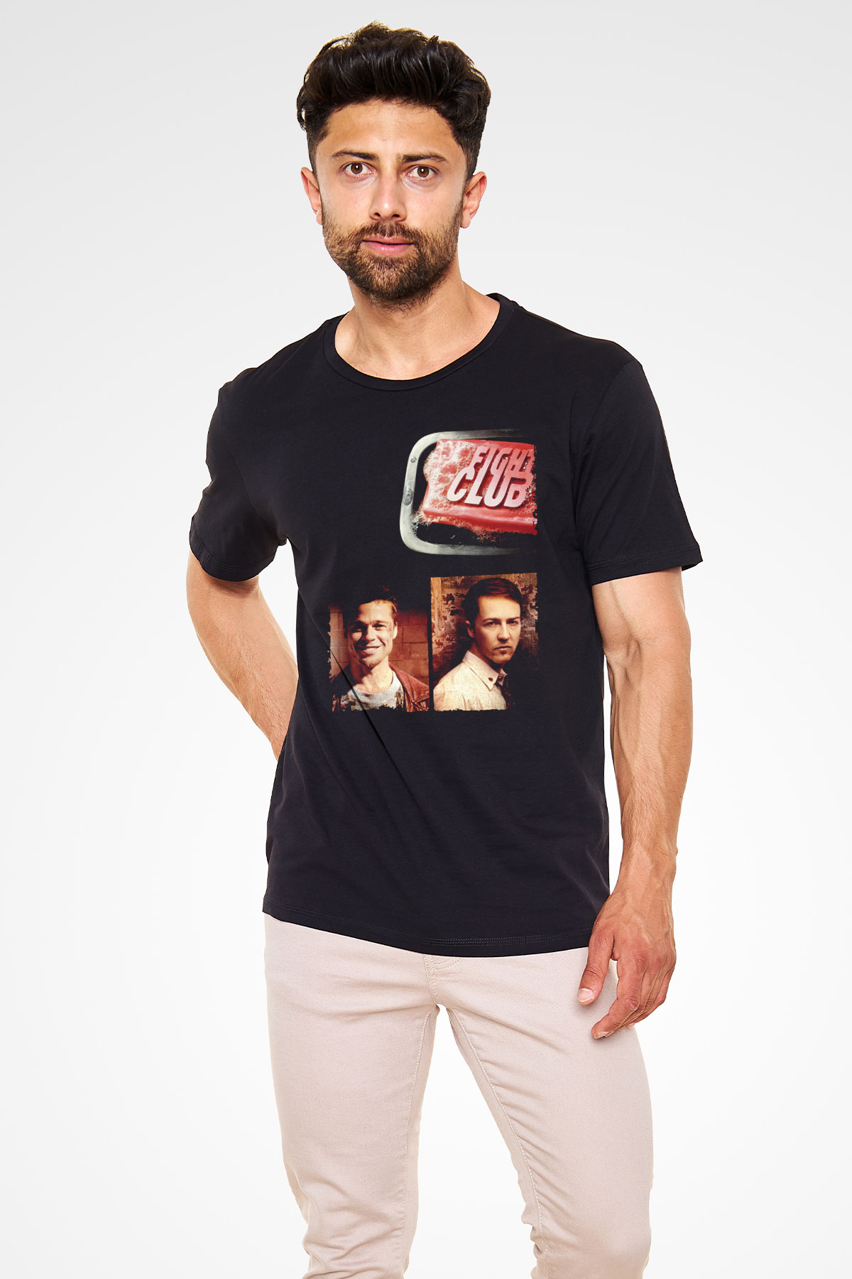 Dövüş Kulübü (Fight Club) Baskılı Siyah Tişört