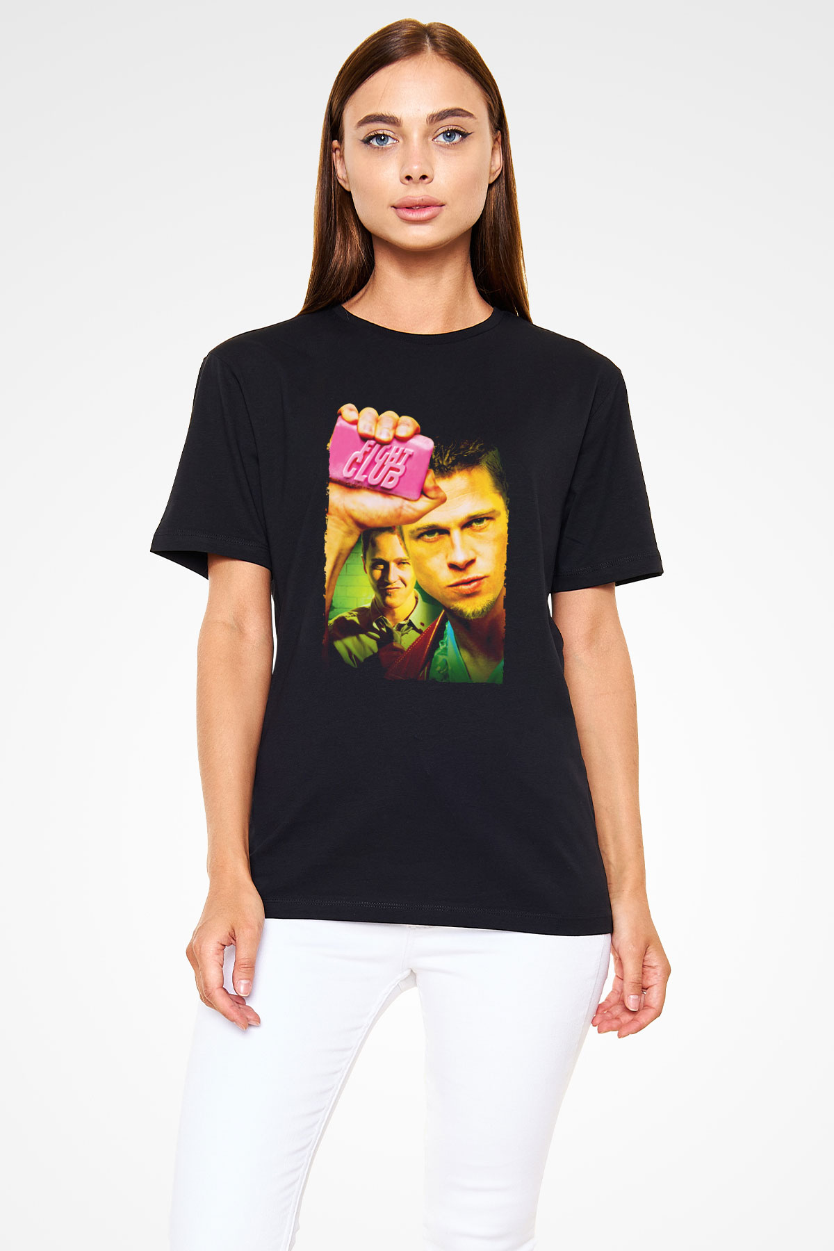 Dövüş Kulübü (Fight Club) Baskılı Siyah T-shirt