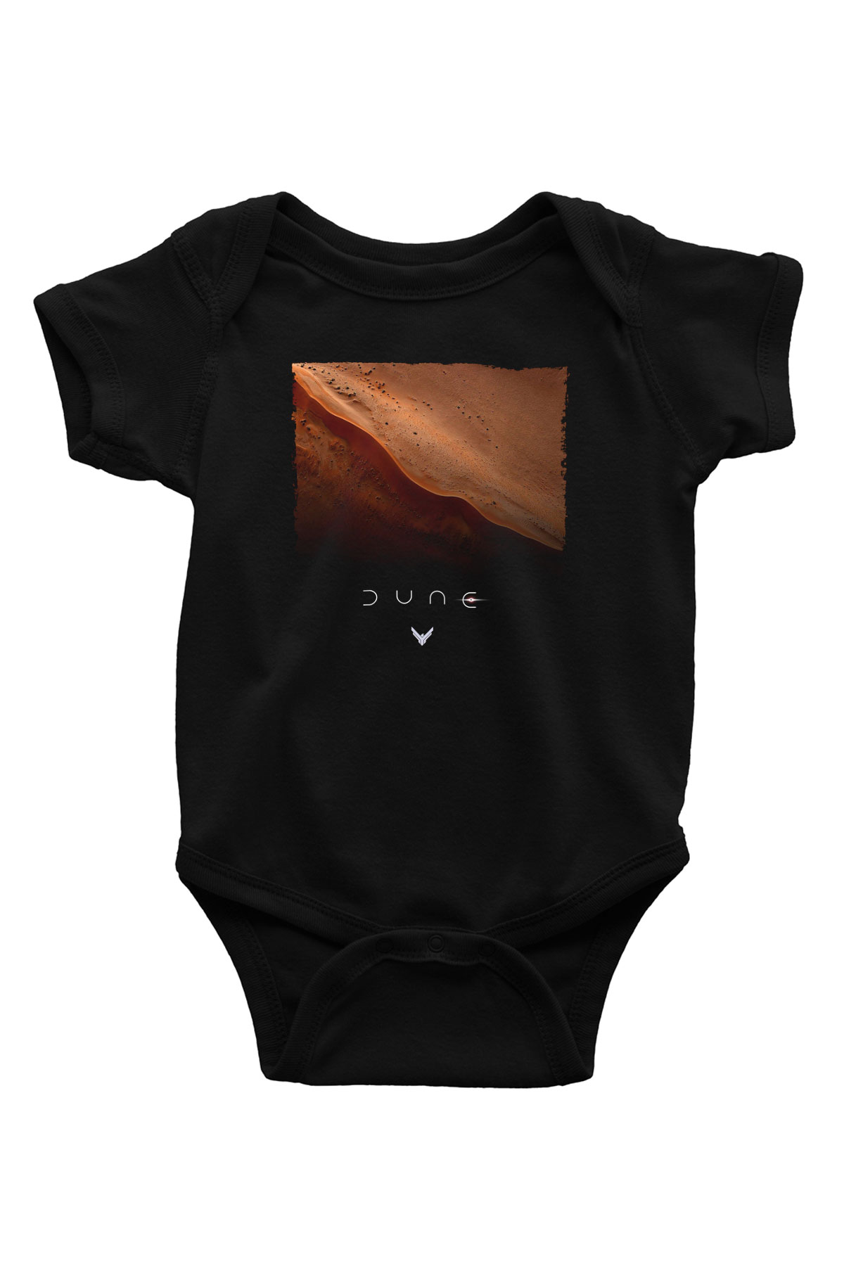Unisex Dune Çöl Gezegeni (Dune) Baskılı Siyah Bebek Body - Zıbın