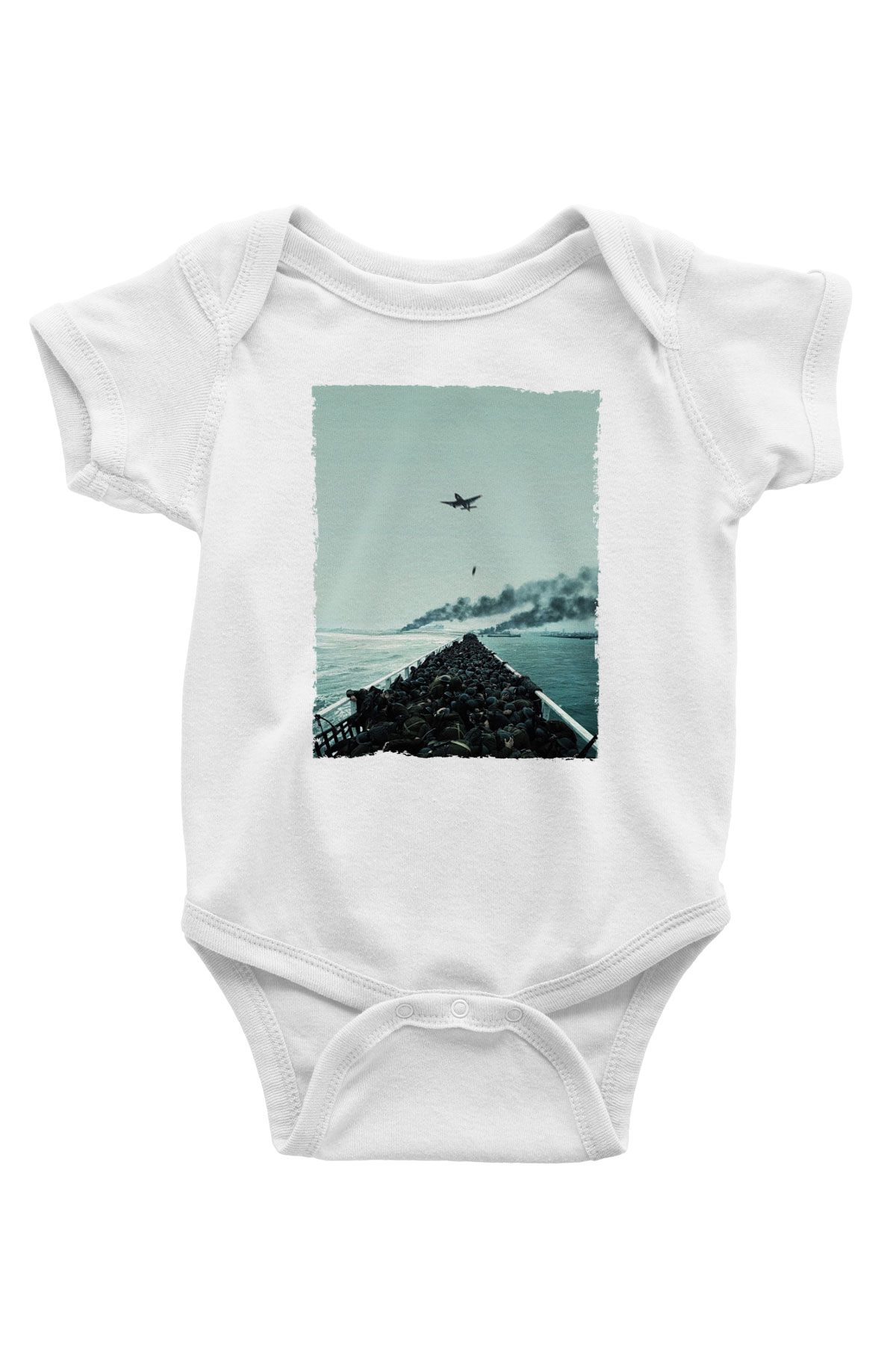 Unisex Dunkirk Baskılı Bebek Body - Zıbın