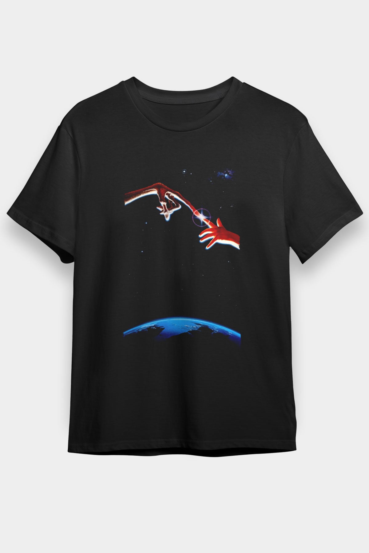 E.T. (E.T. the Extra-Terrestrial) Baskılı Siyah T-shirt