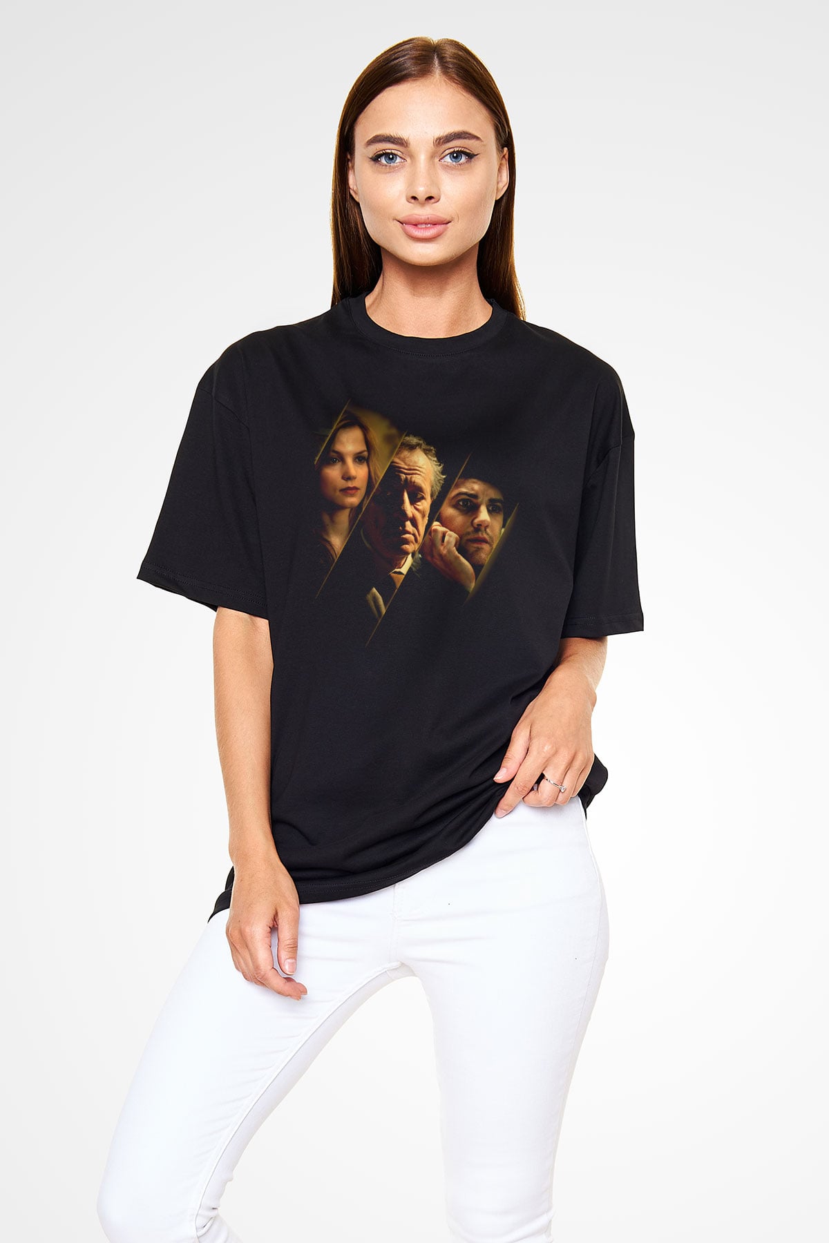 Unisex En İyi Teklif (The Best Offer) Baskılı Siyah Oversize T-shirt