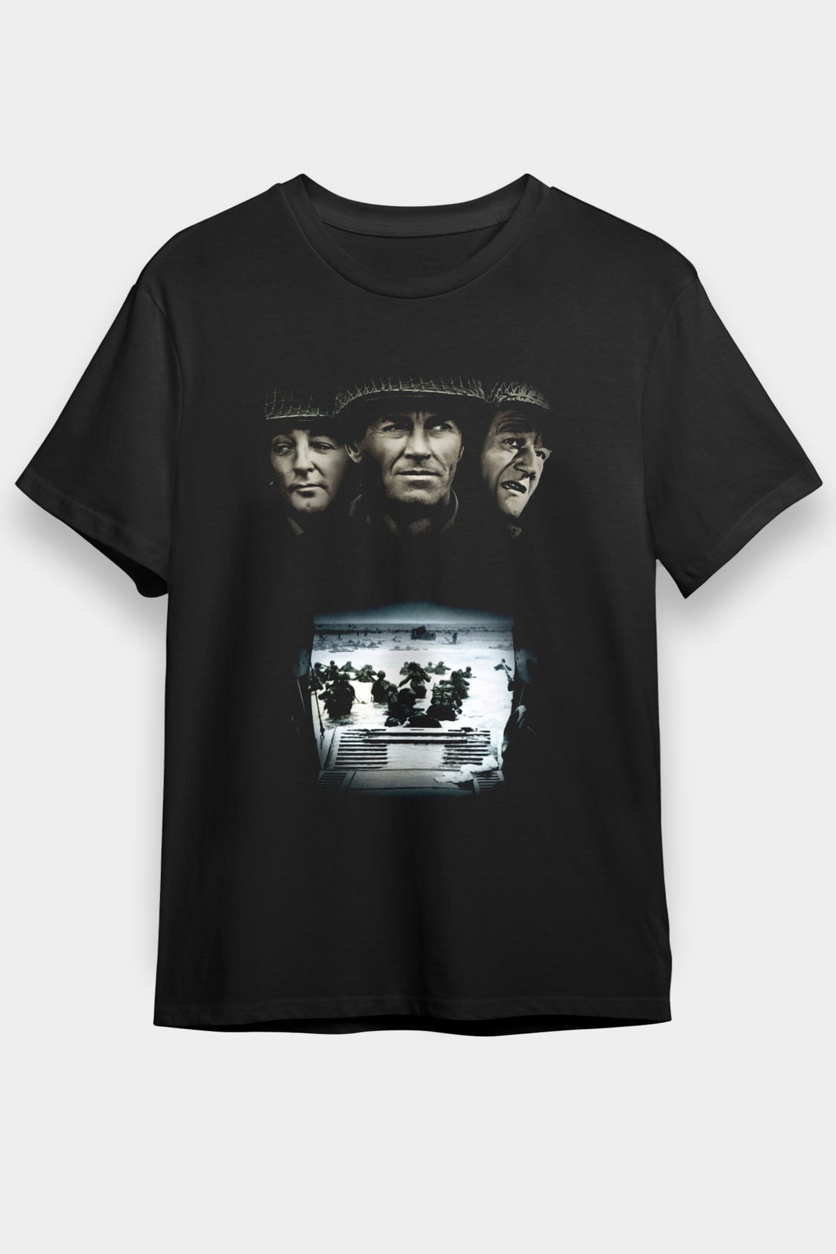 En Uzun Gün (The Longest Day) Baskılı Siyah T-Shirt