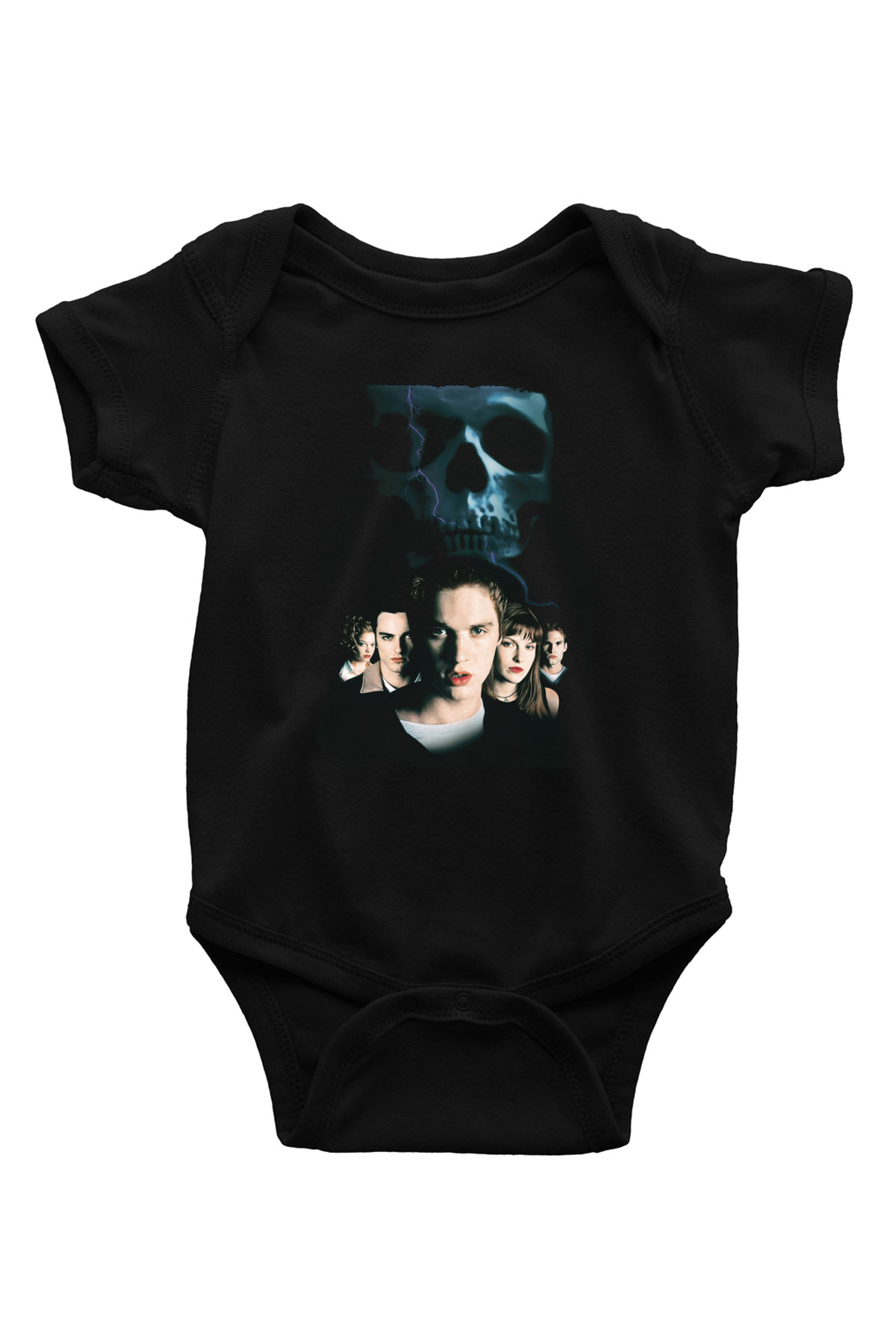 Unisex Final Destination Baskılı Siyah Bebek Body - Zıbın