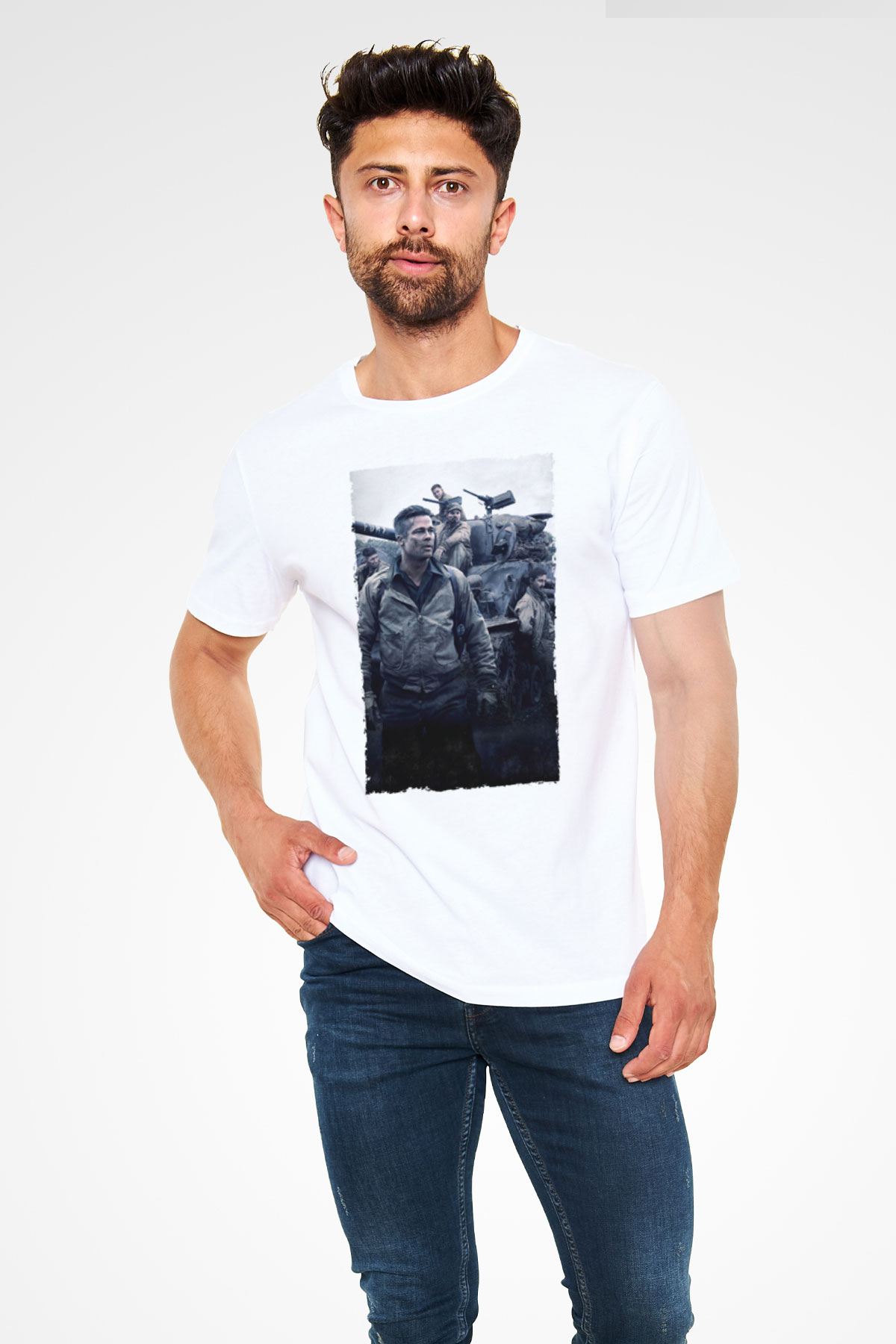 Fury Baskılı Beyaz Tshirt