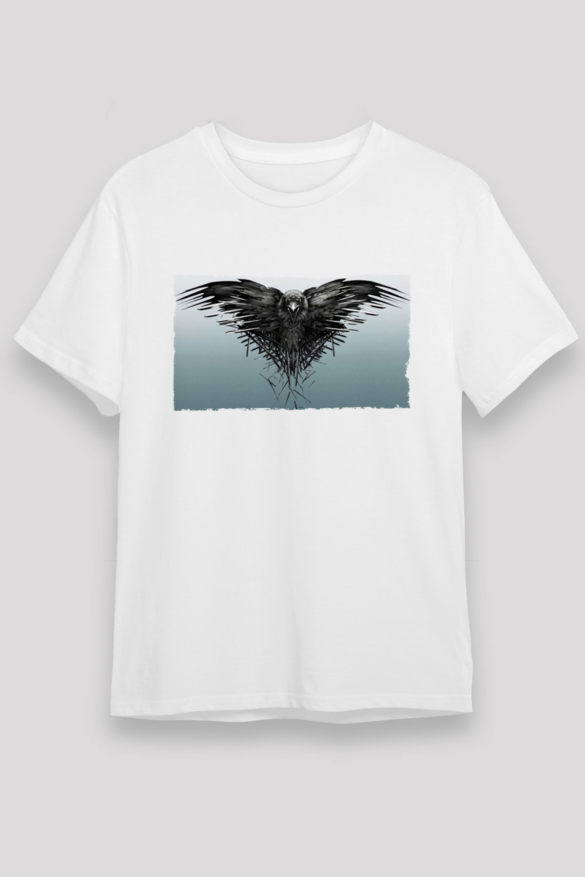 Game of Thrones Baskılı Beyaz Tshirt