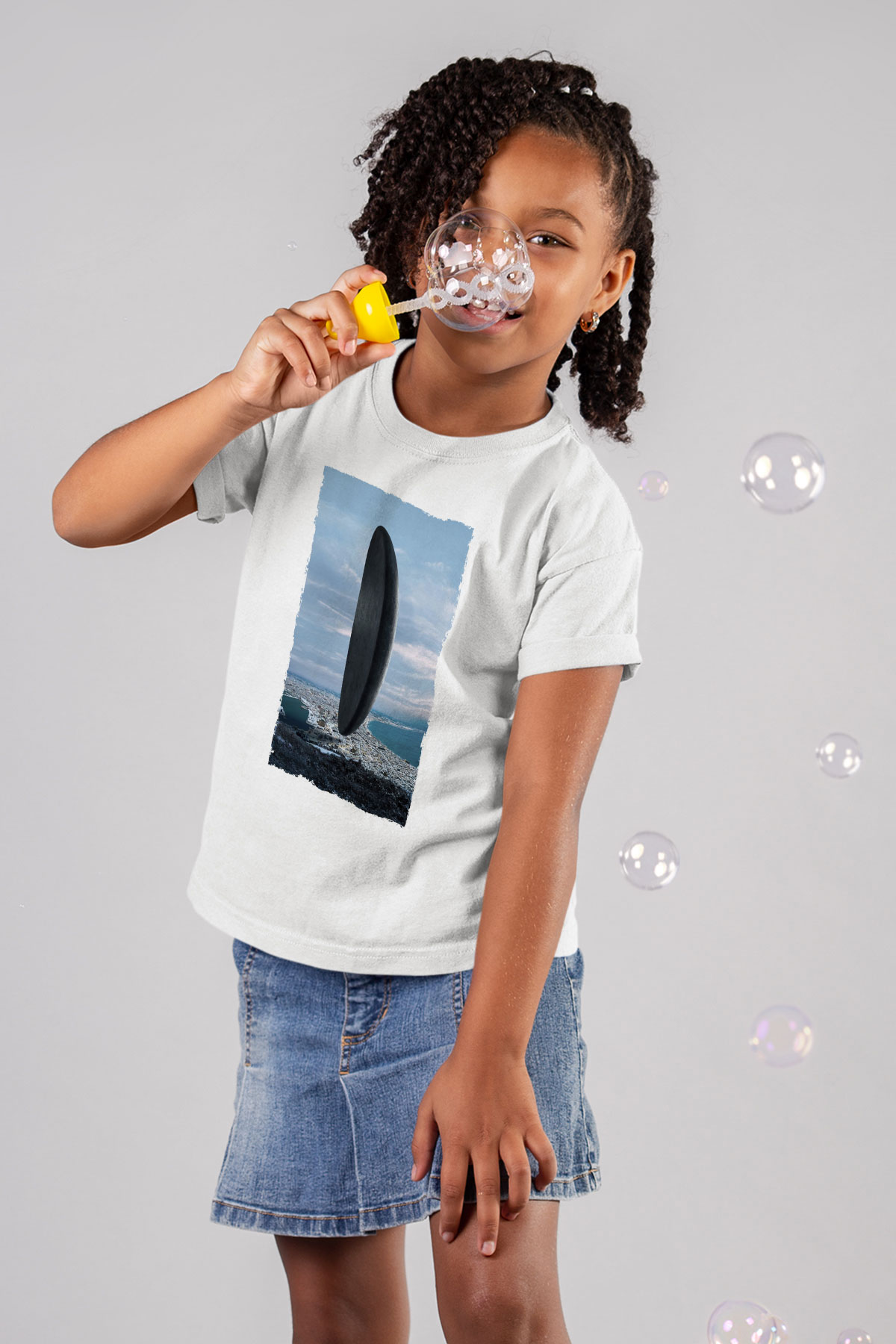 Unisex Geliş Arrival Baskılı Beyaz Çocuk Tshirt