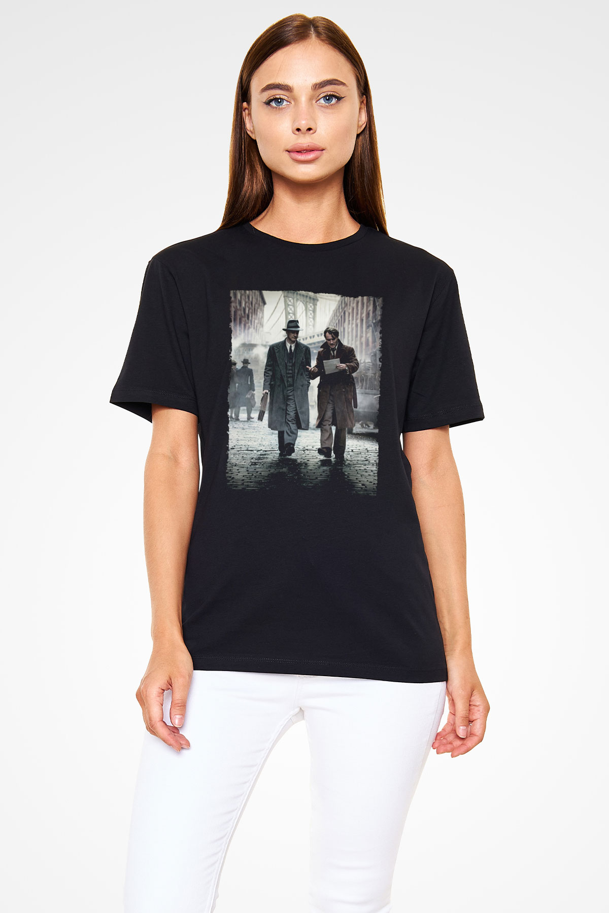 Genius Baskılı Siyah Tshirt