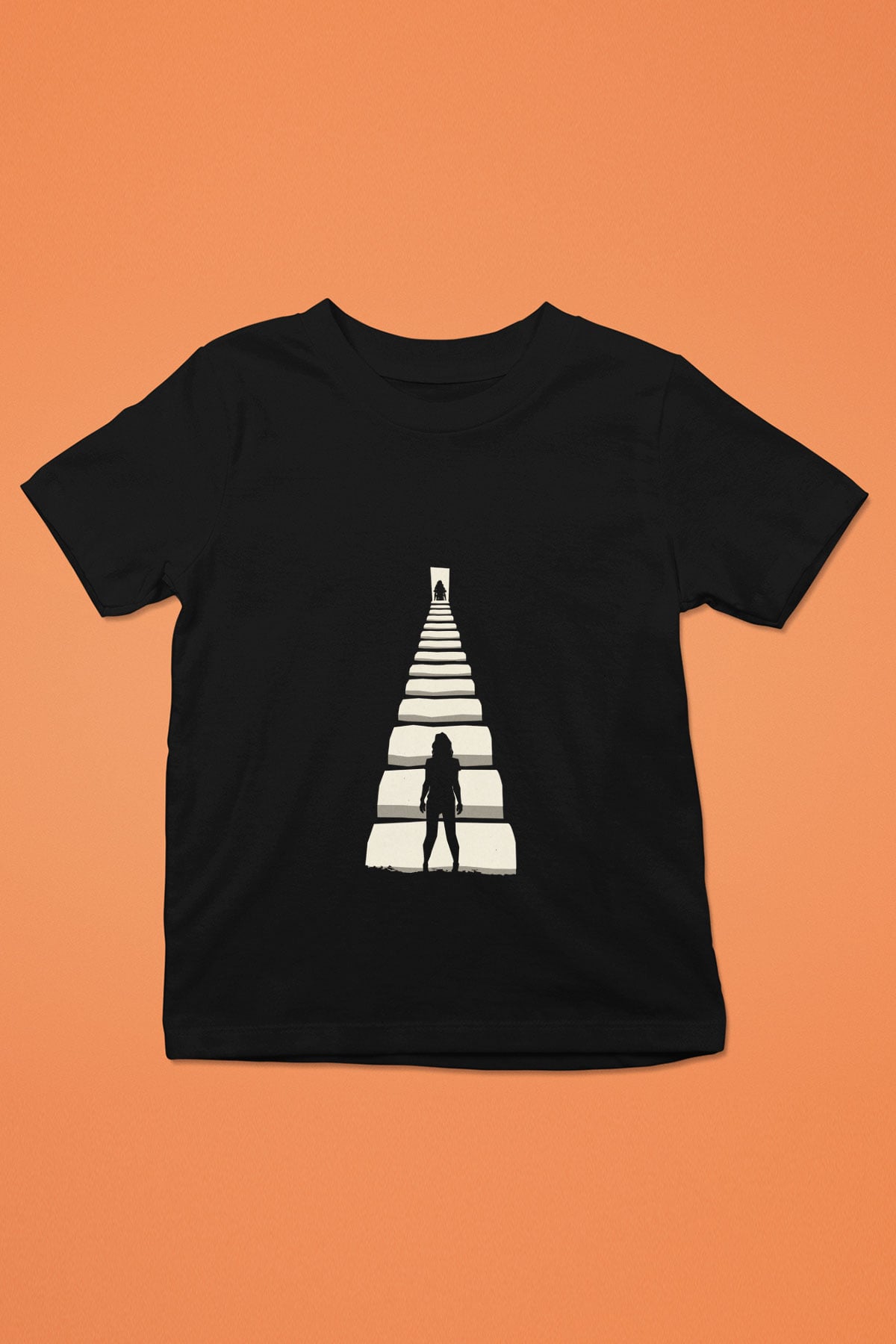 Unisex Gizli Gerçek (Run) Baskılı Siyah Çocuk Tshirt