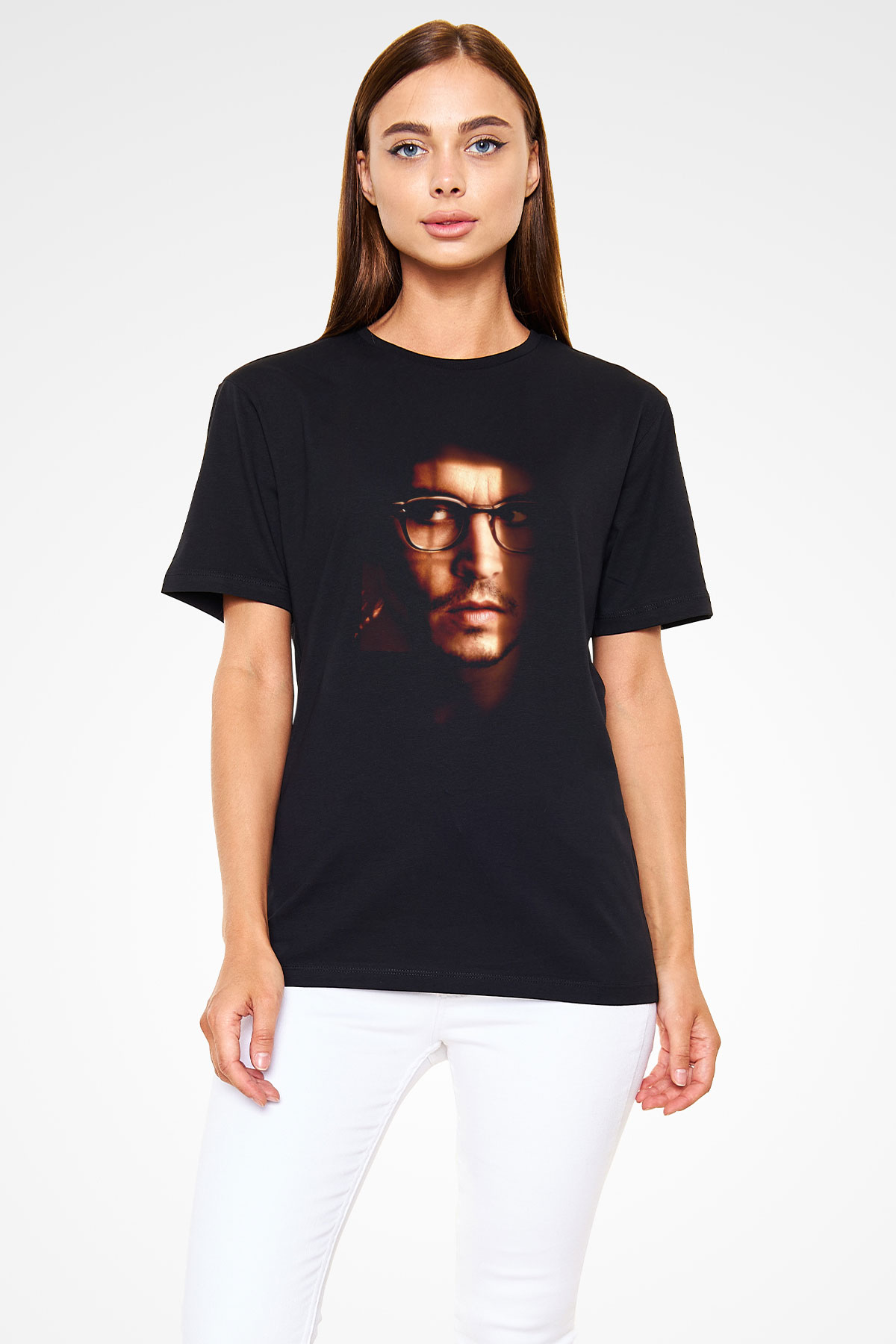 Gizli Pencere (Secret Window) Baskılı Siyah T-Shirt