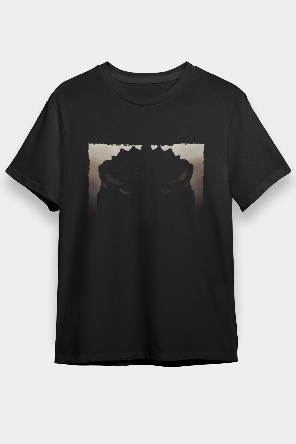 Godzilla Baskılı Siyah T-shirt